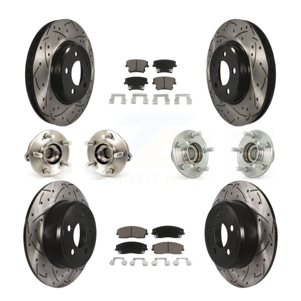 Transit Auto - KBB-119844 - Front and Rear Wheel Bearing and Hub Assembly Kits