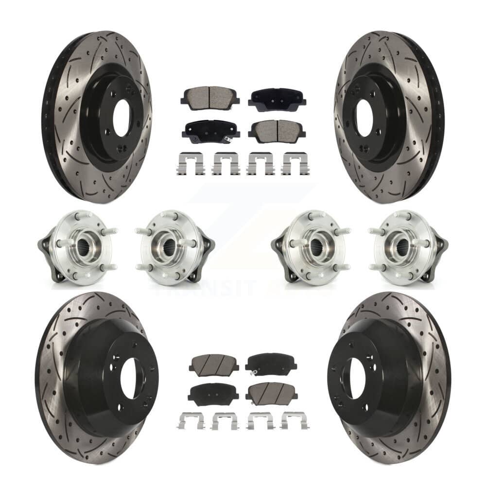 Transit Auto - KBB-128874 - Front and Rear Wheel Bearing and Hub Assembly Kits