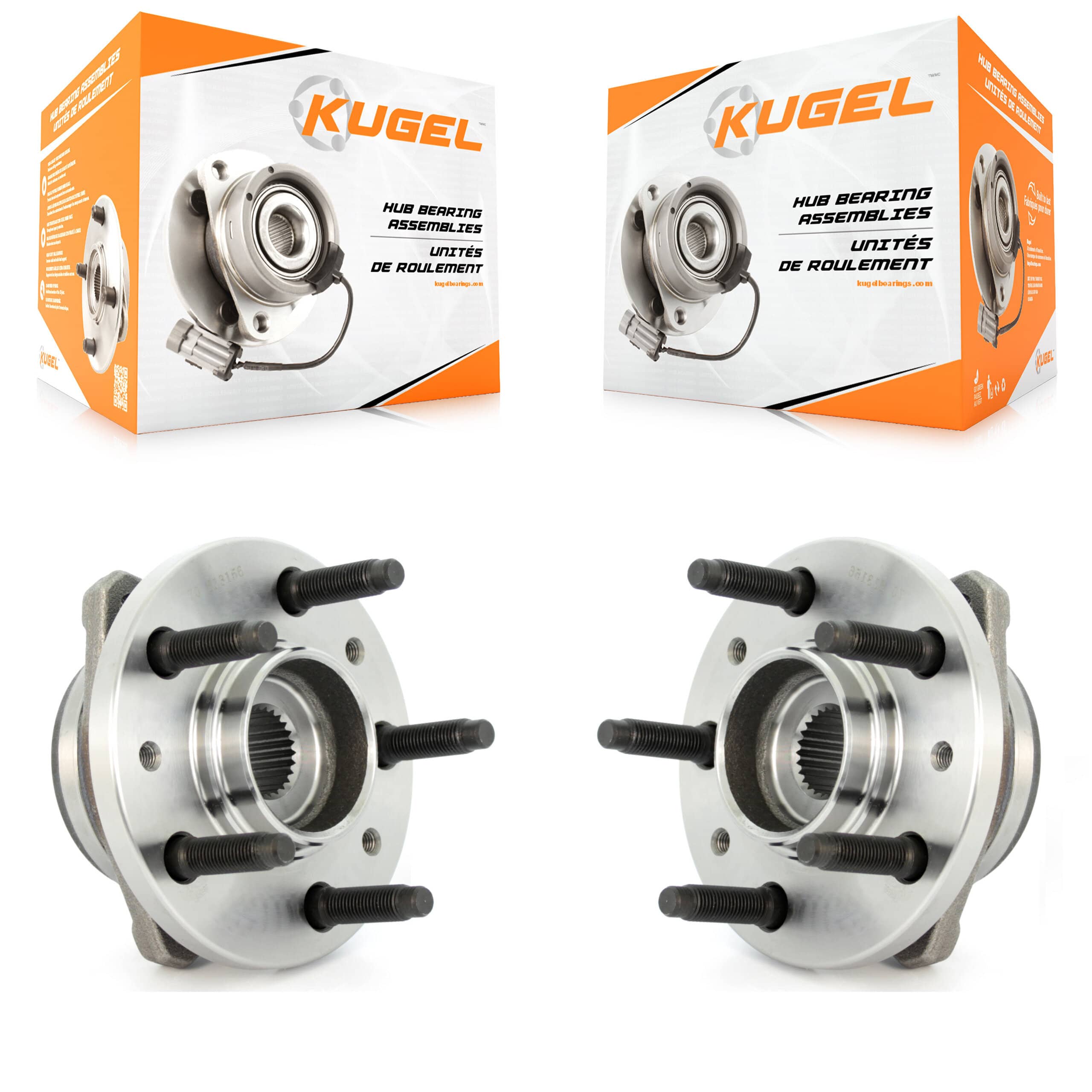 Kugel - K70-100261 - Front Wheel Bearing and Hub Assembly Kits