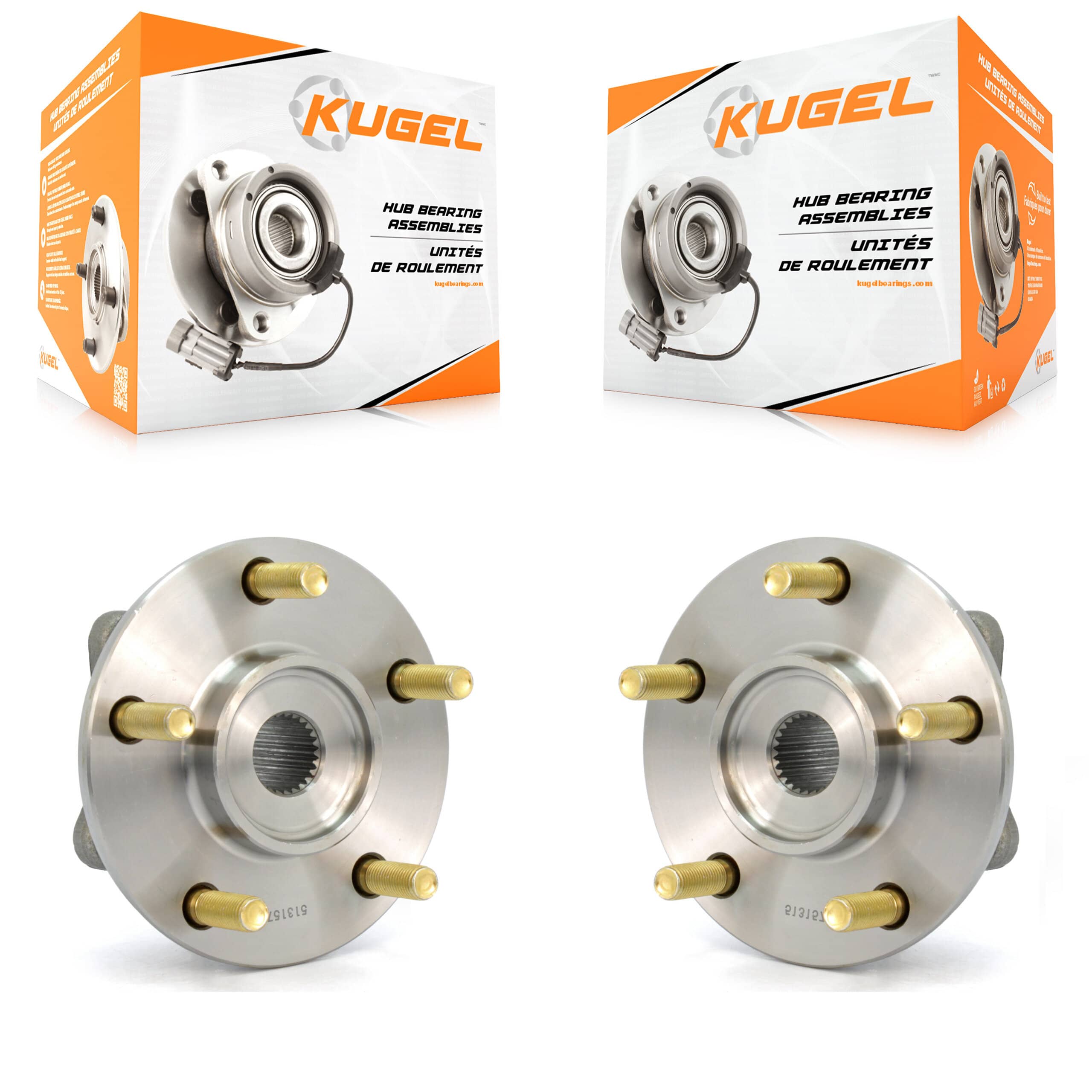 Kugel - K70-100262 - Front Wheel Bearing and Hub Assembly Kits