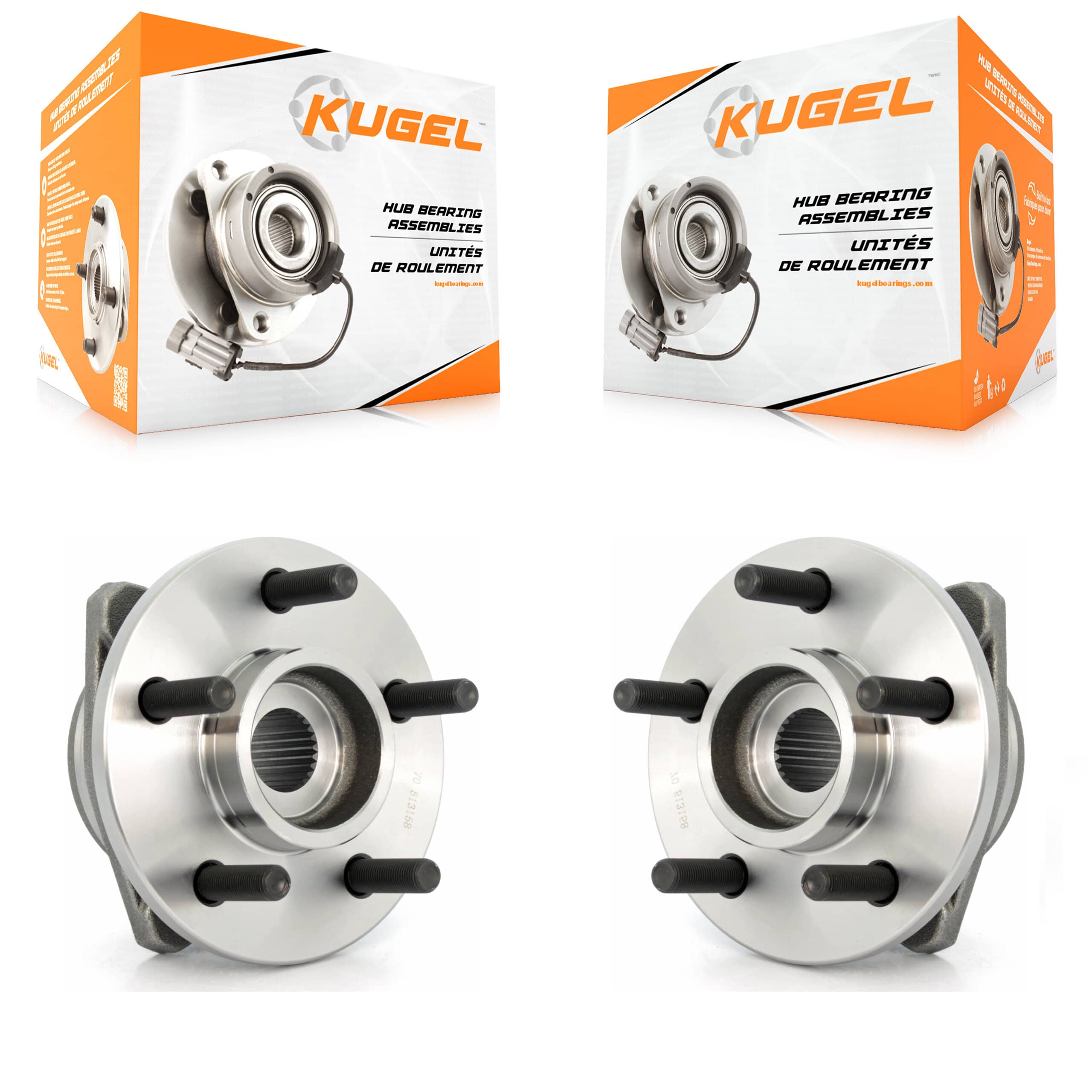 Kugel - K70-100263 - Front Wheel Bearing and Hub Assembly Kits