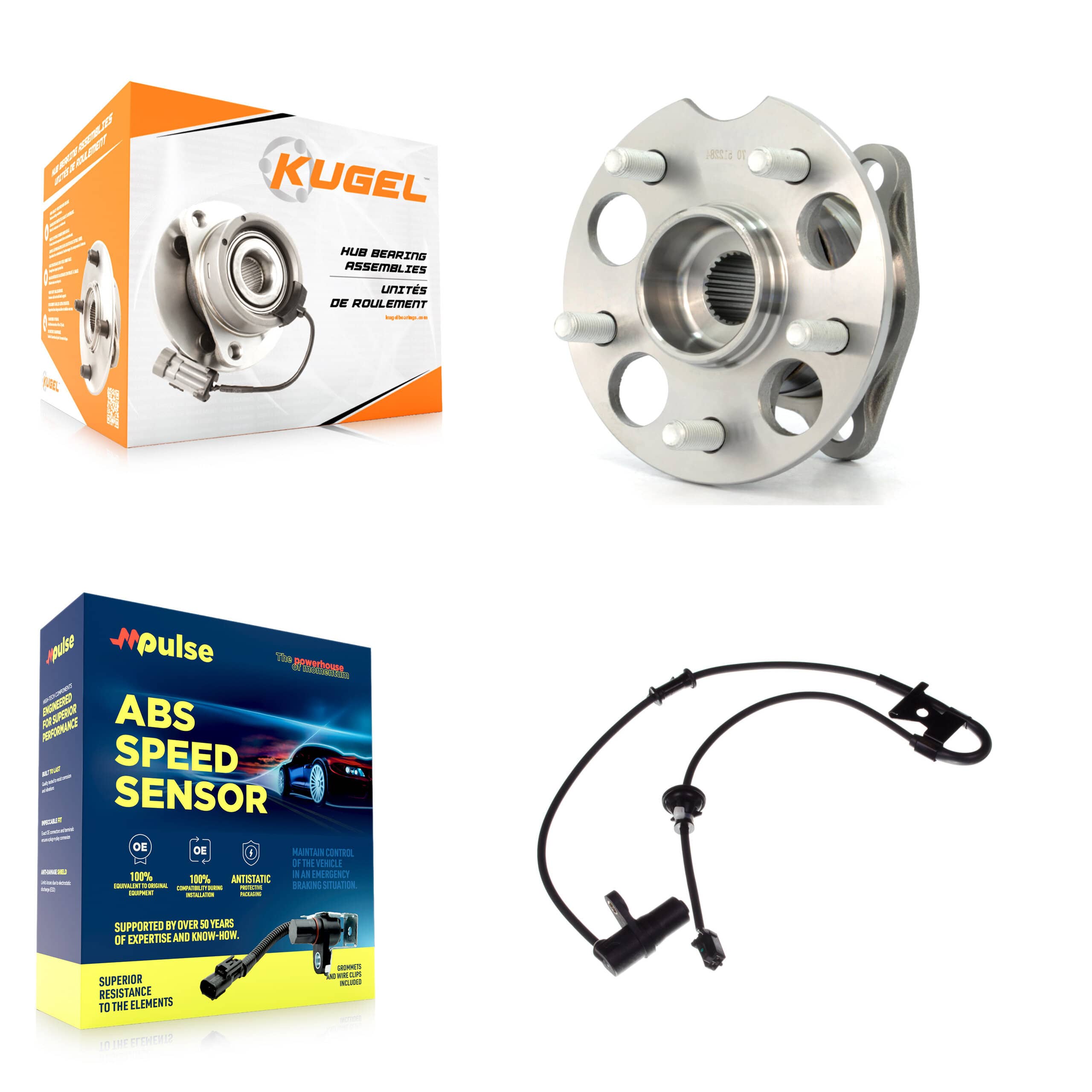 Kugel - K7S-100586 - Rear Wheel Bearing and Hub Assembly Kits
