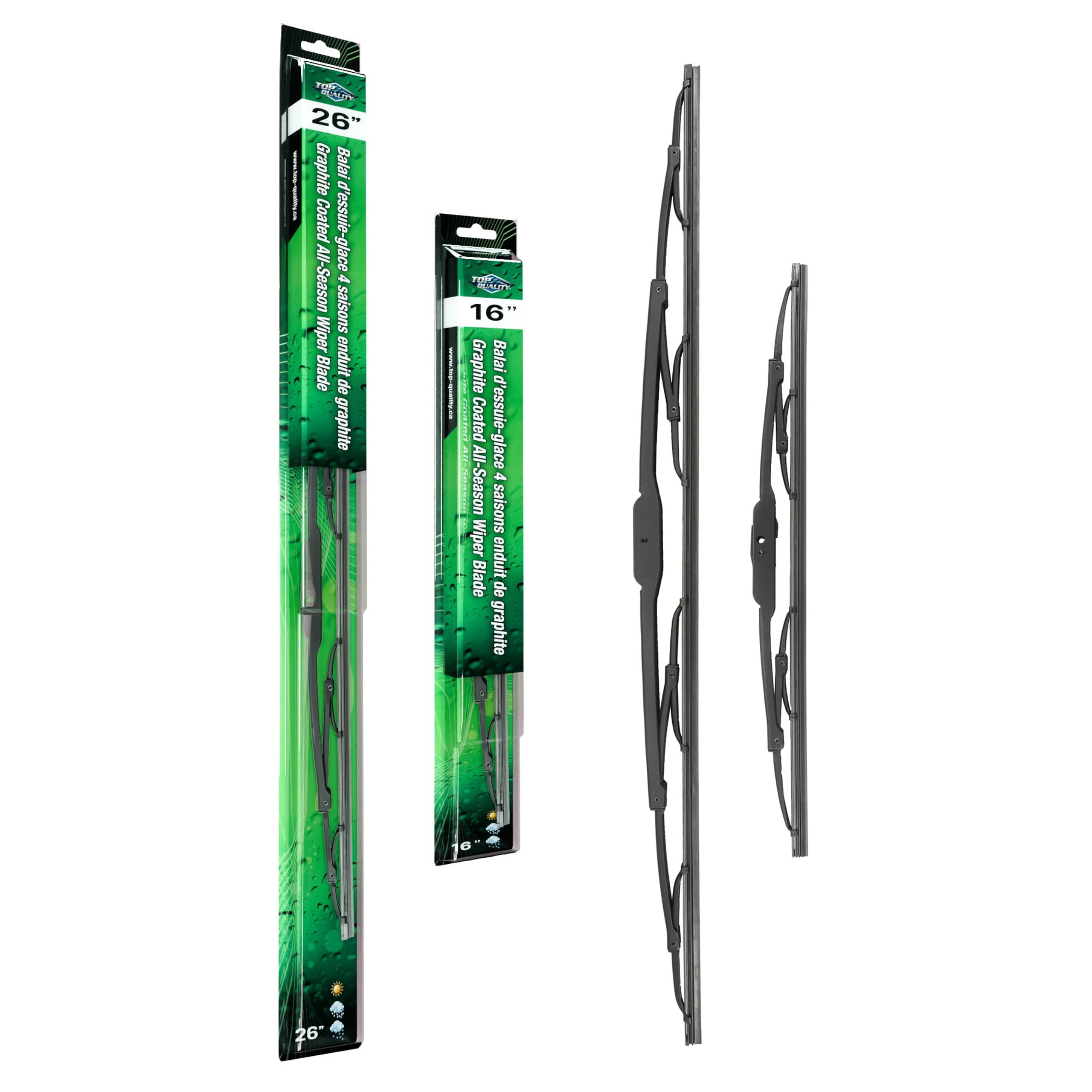 Top Quality - K90-100043 - Front Windshield Wiper Blade Kits