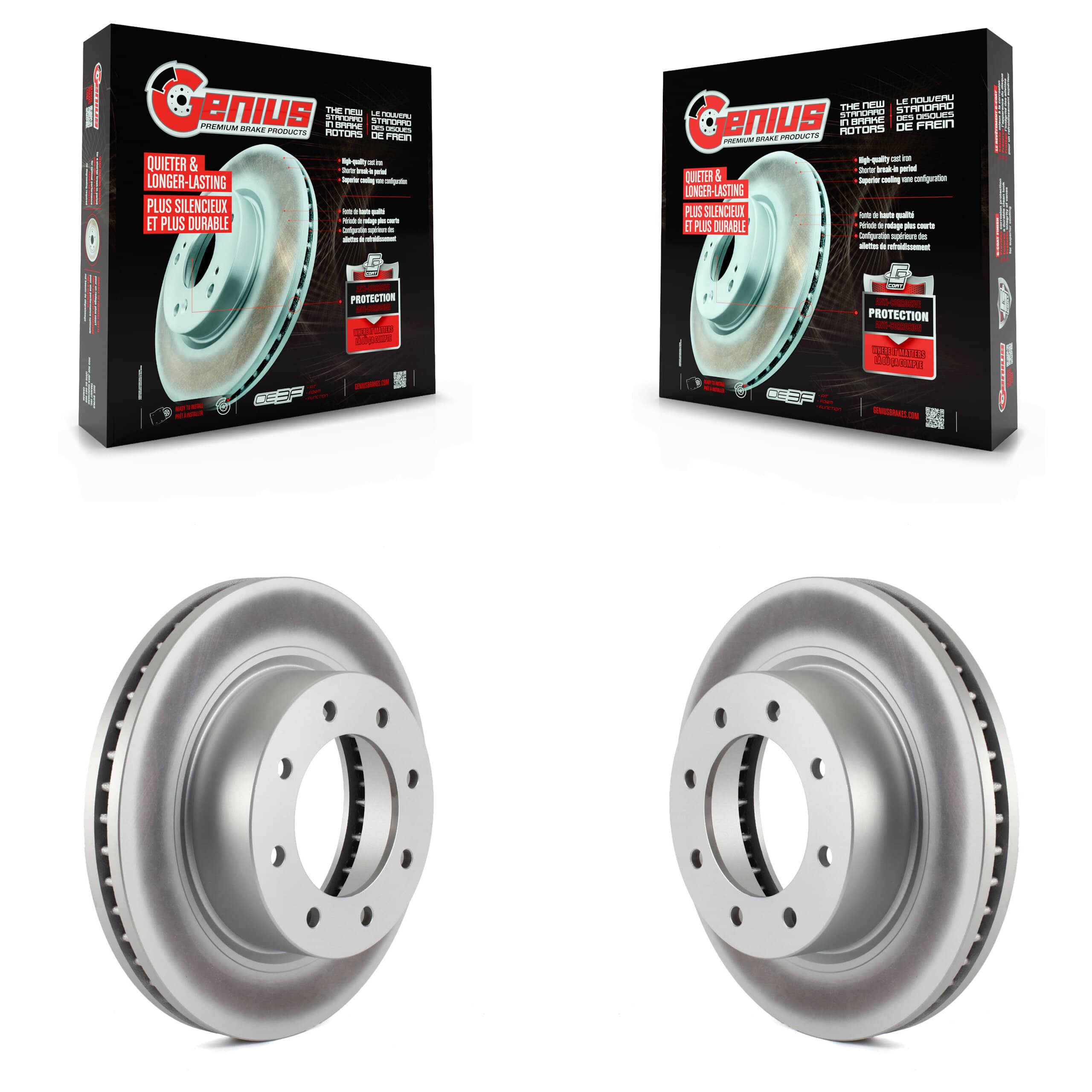 Genius - KG-100339 - Front Disc Brake Rotor Kits
