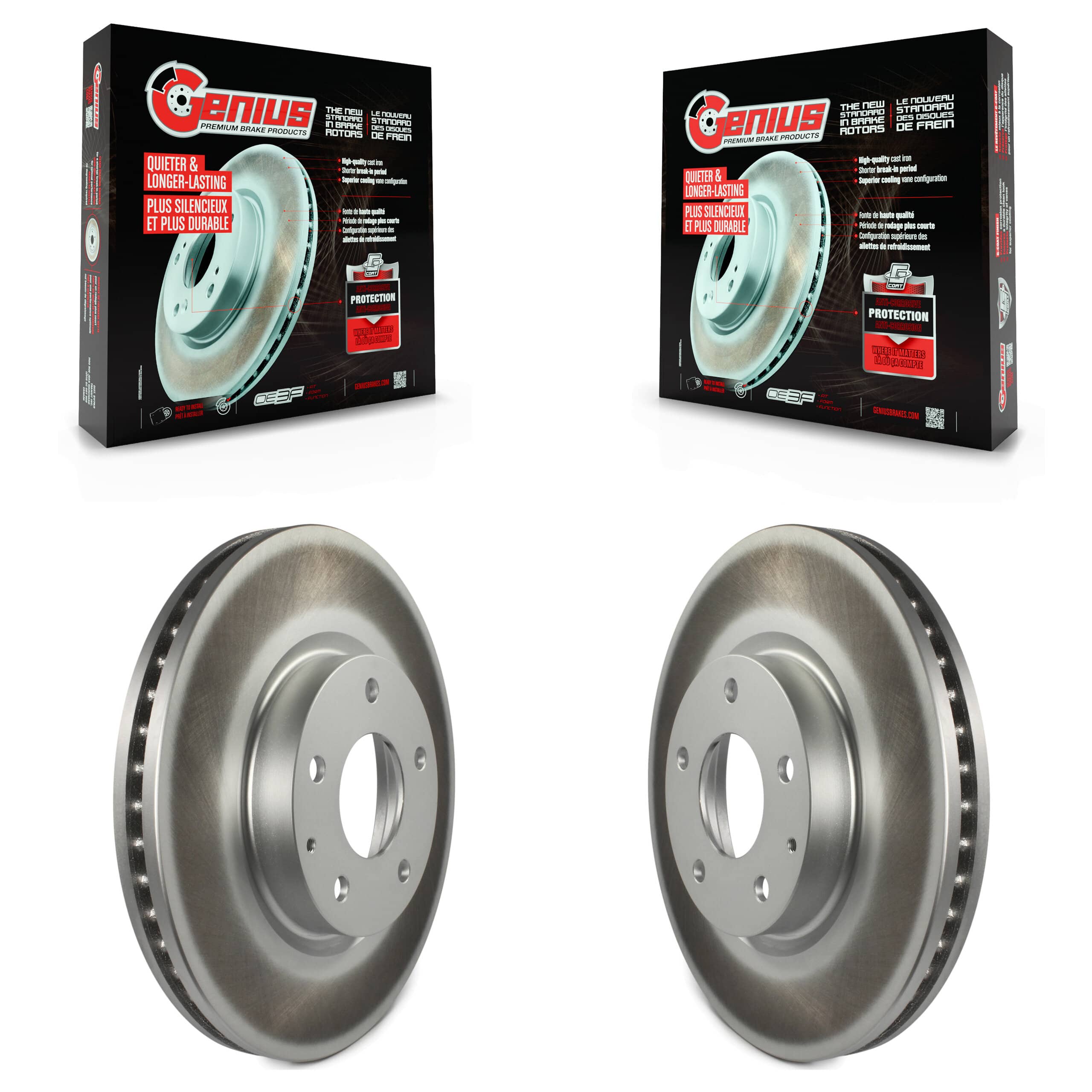 Genius - KG-100346 - Front Disc Brake Rotor Kits