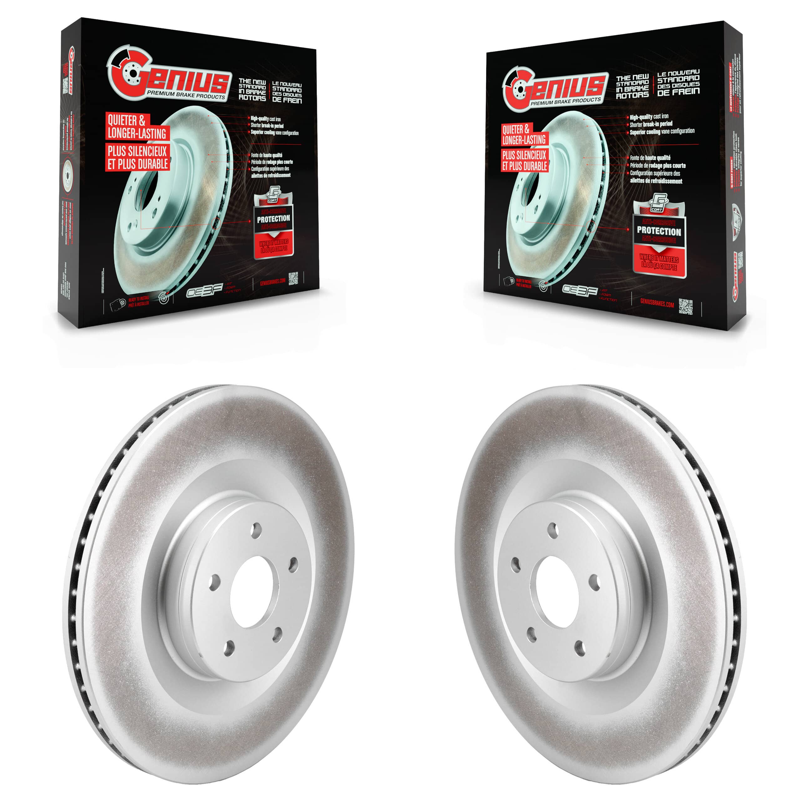 Genius - KG-101858 - Front Disc Brake Rotor Kits