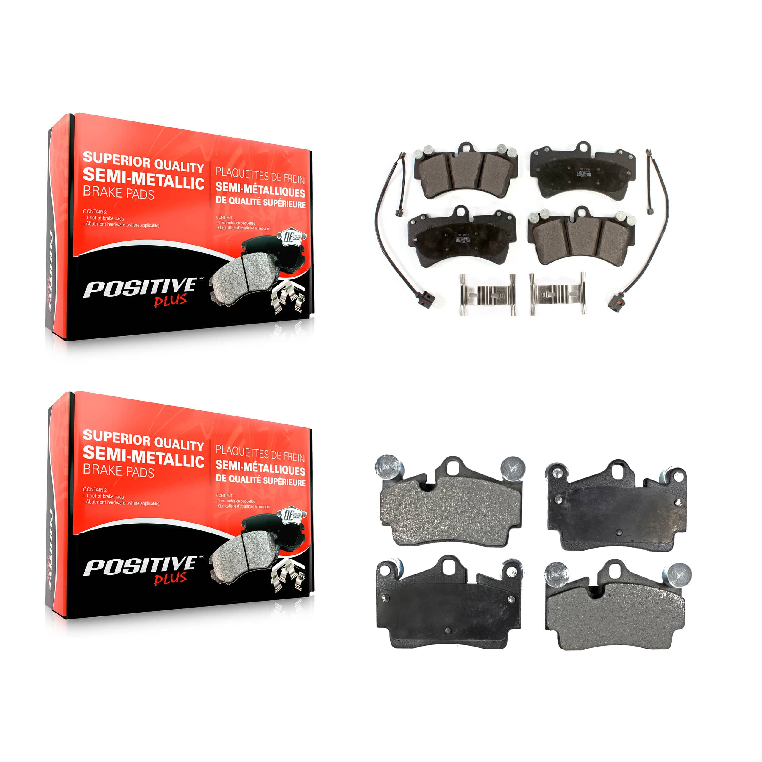 Positive Plus - KPF-100014 - Front and Rear Disc Brake Pad Kits