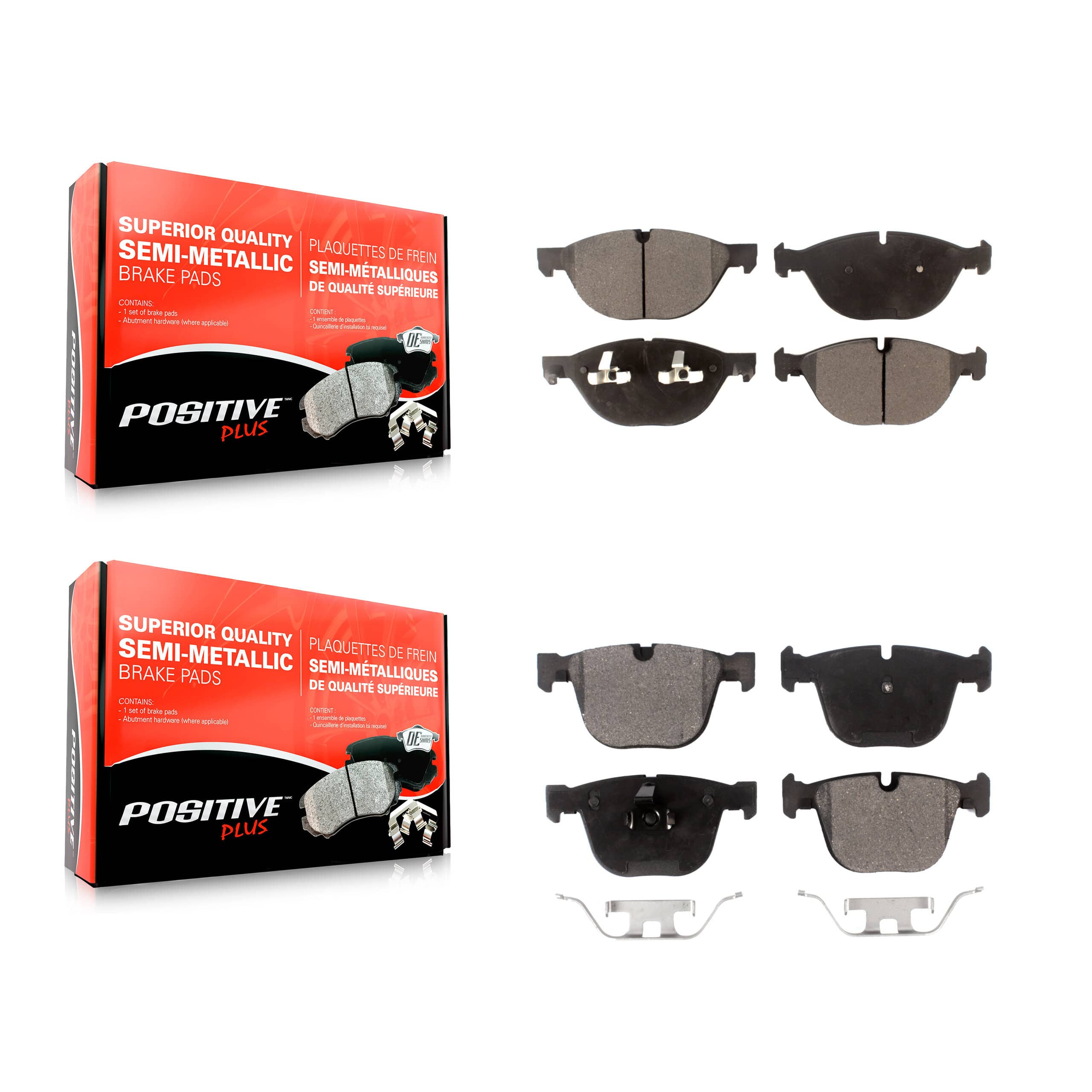 Positive Plus - KPF-100154 - Front and Rear Disc Brake Pad Kits