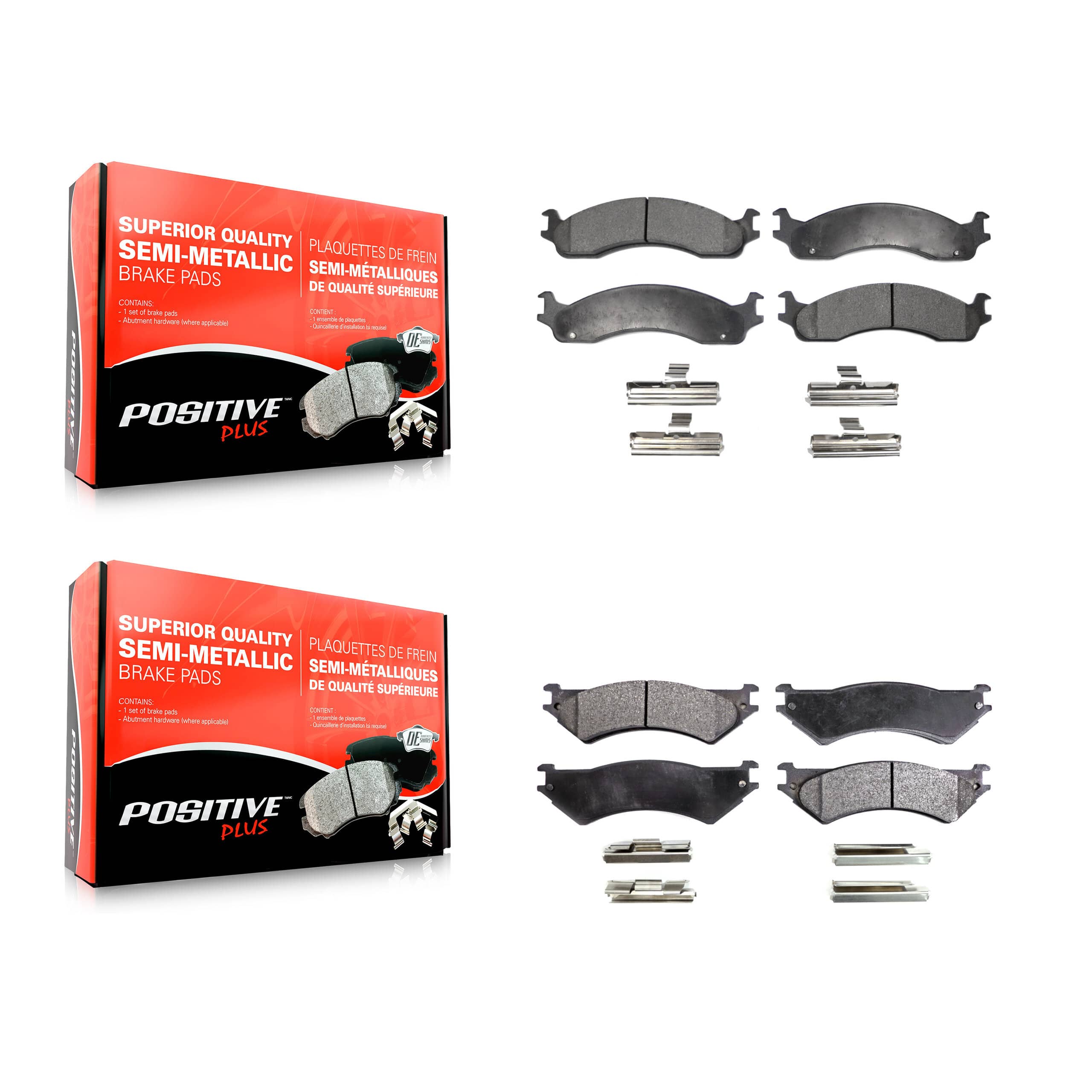 Positive Plus - KPF-100324 - Front and Rear Disc Brake Pad Kits