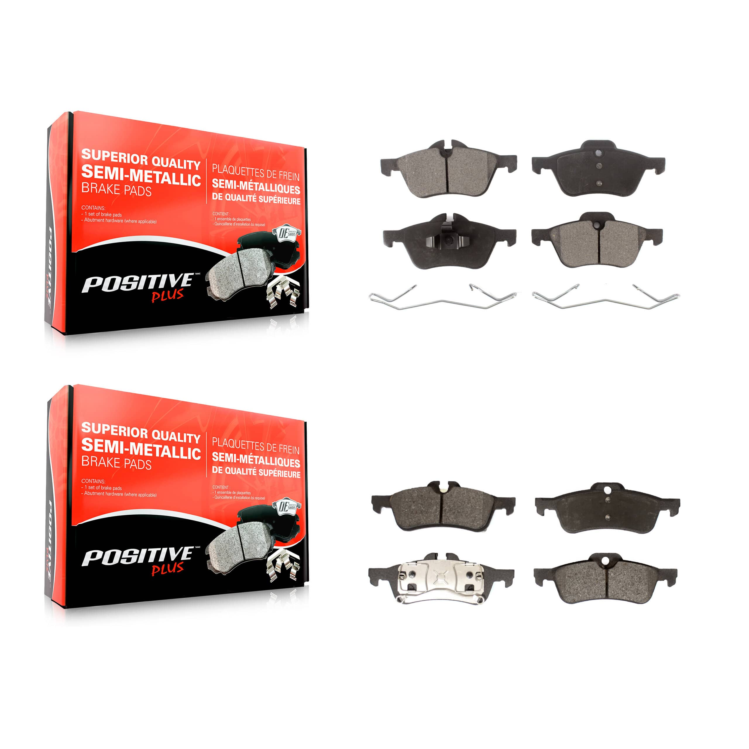 Positive Plus - KPF-100439 - Front and Rear Disc Brake Pad Kits