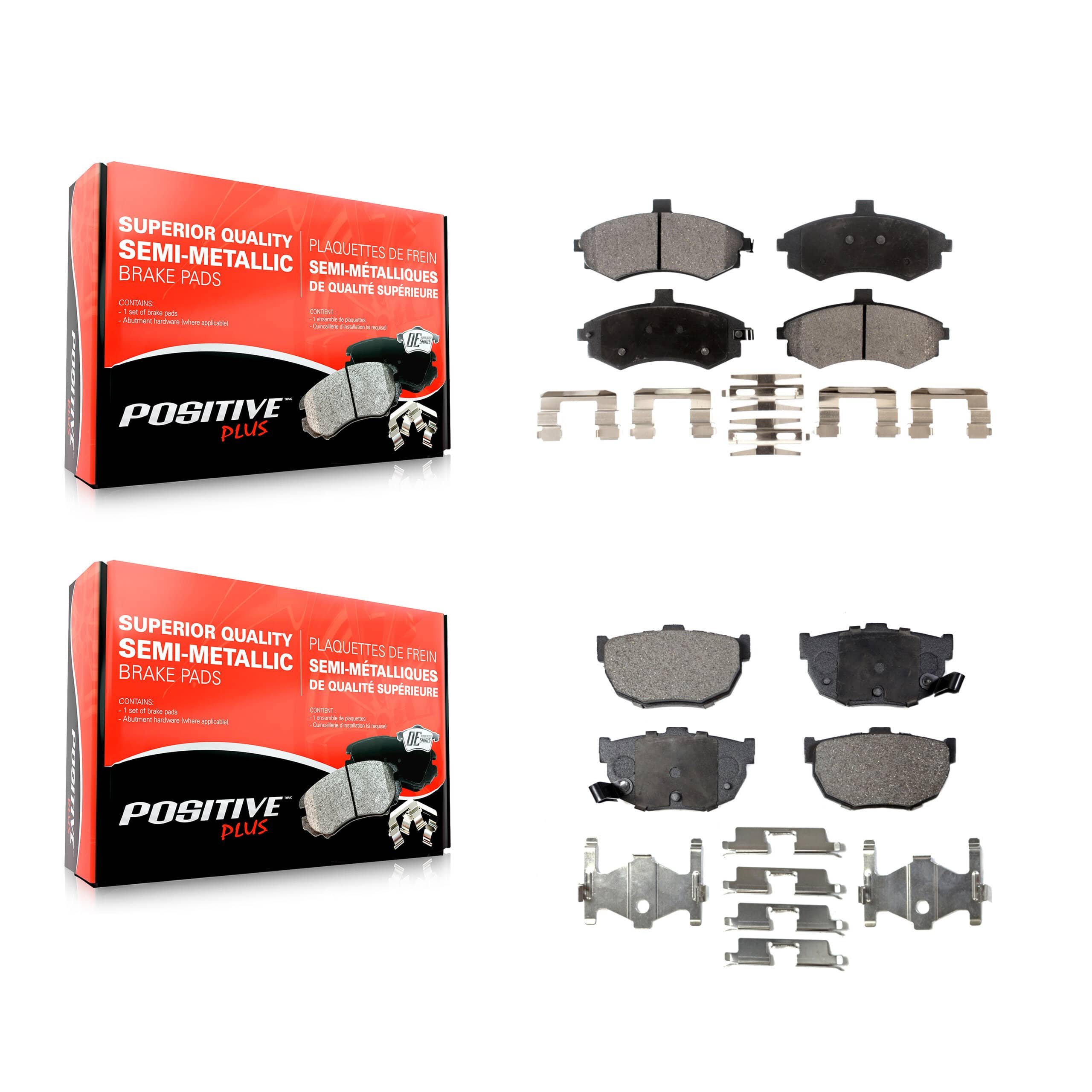Positive Plus - KPF-100441 - Front and Rear Disc Brake Pad Kits