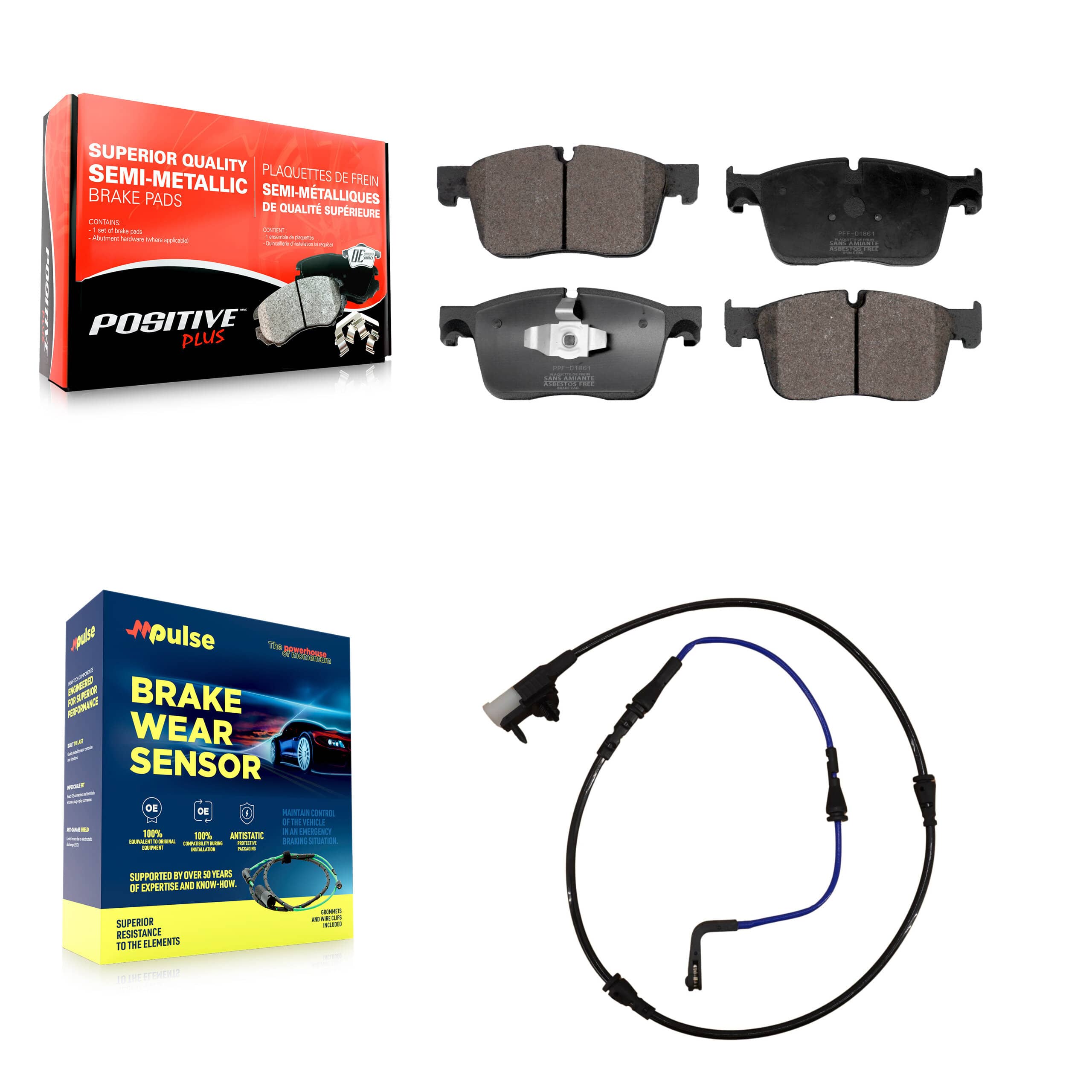 Positive Plus - KPW-100661 - Front Disc Brake Pad Kits