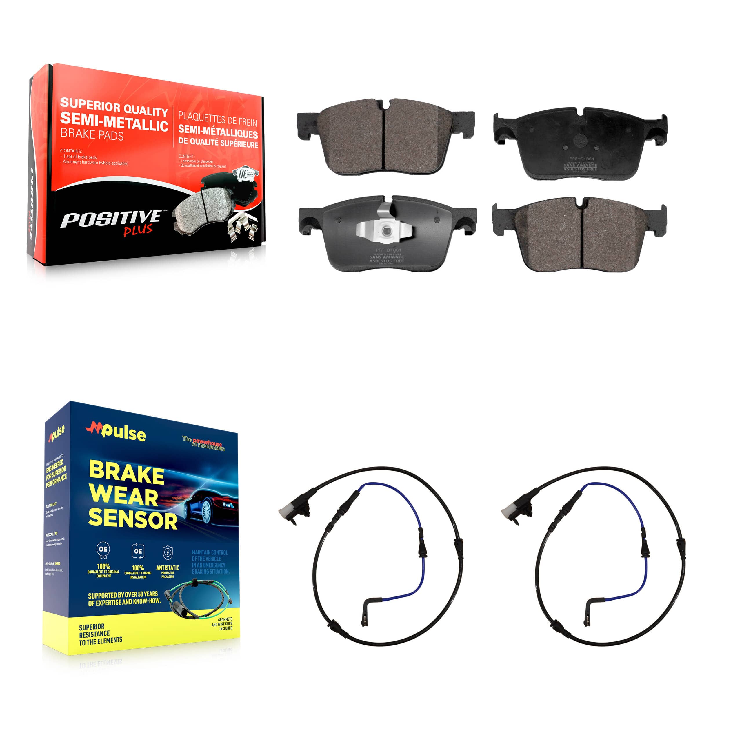 Positive Plus - KPW-100858 - Front Disc Brake Pad Kits