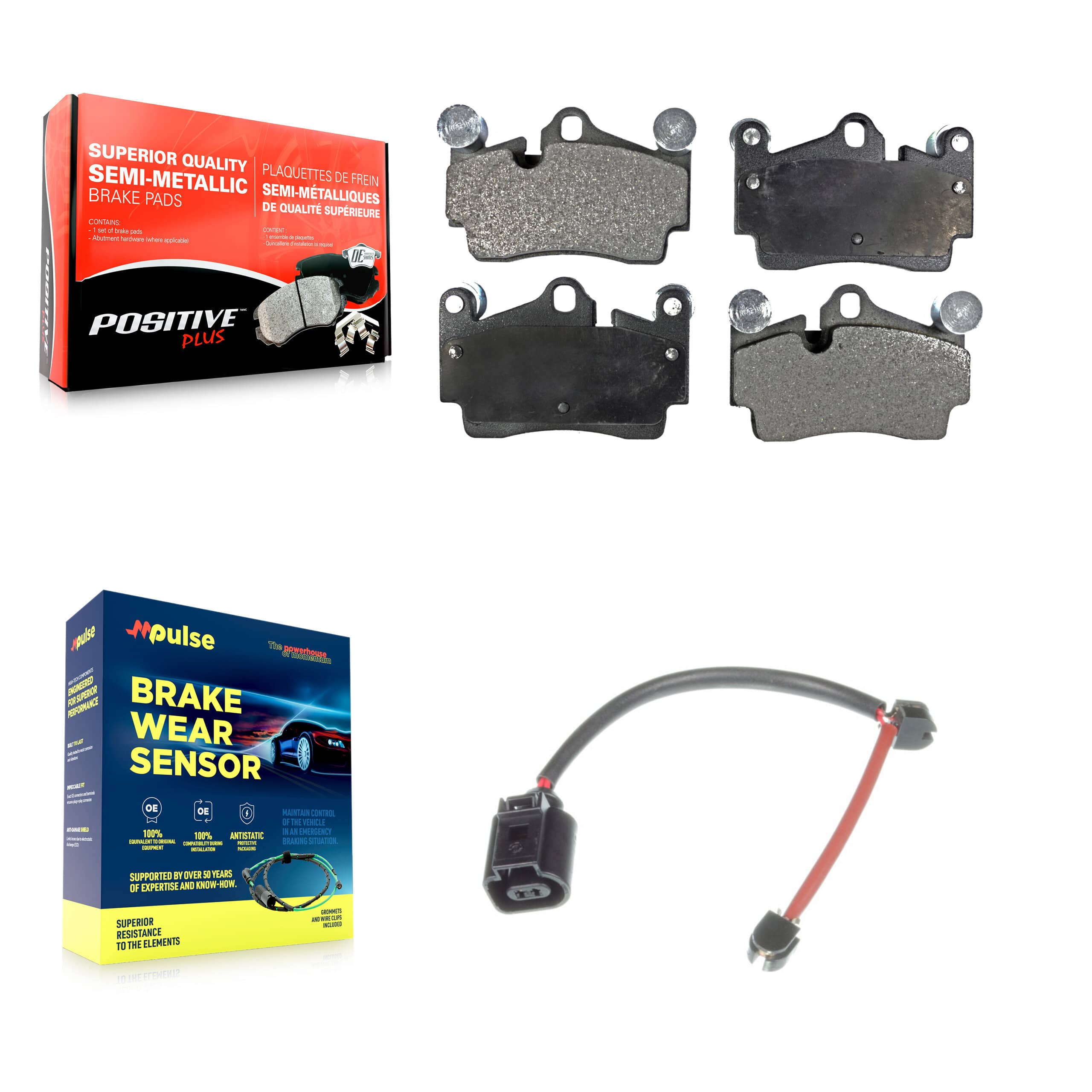 Positive Plus - KPW-101064 - Rear Disc Brake Pad Kits