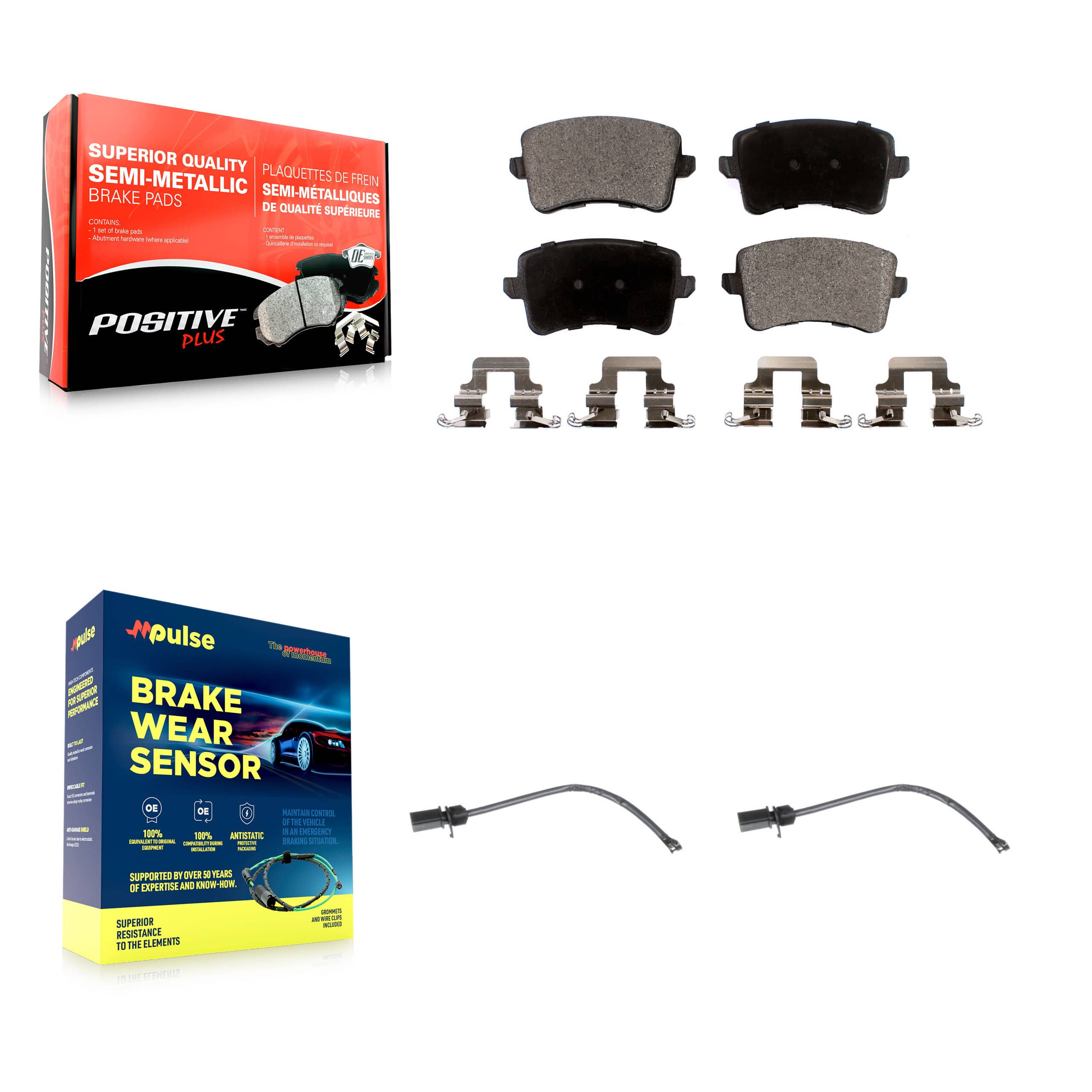 Positive Plus - KPW-101136 - Rear Disc Brake Pad Kits