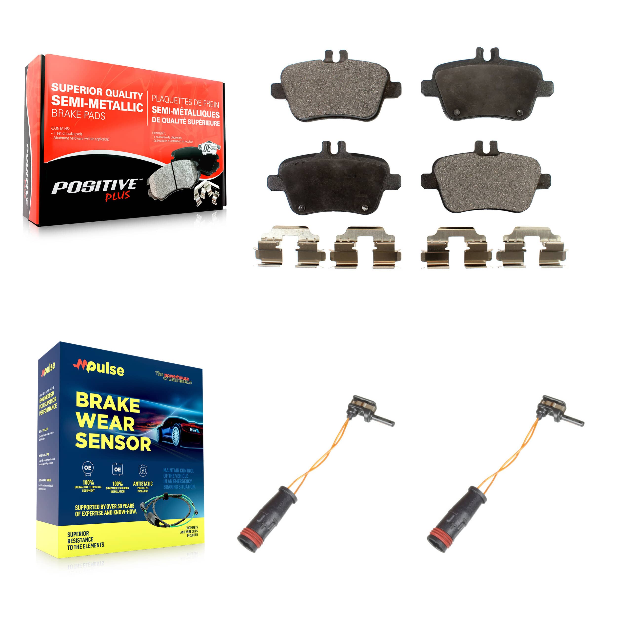 Positive Plus - KPW-101189 - Rear Disc Brake Pad Kits