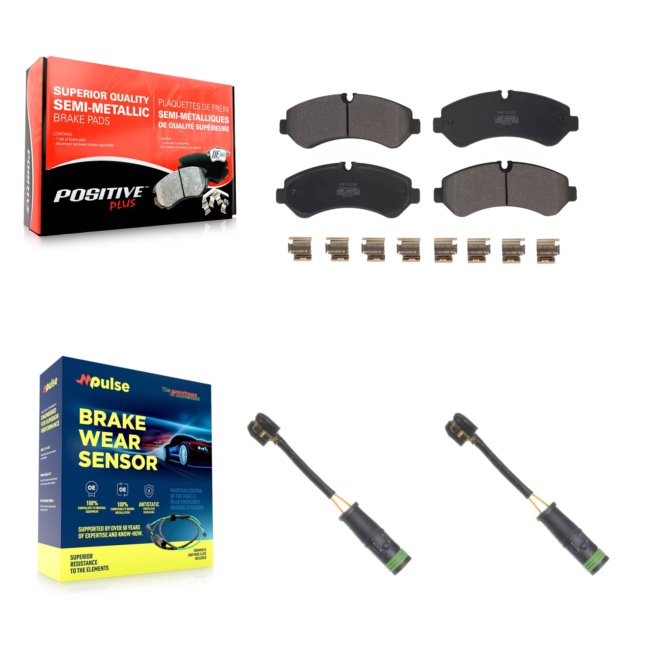Positive Plus - KPW-101335 - Rear Disc Brake Pad Kits