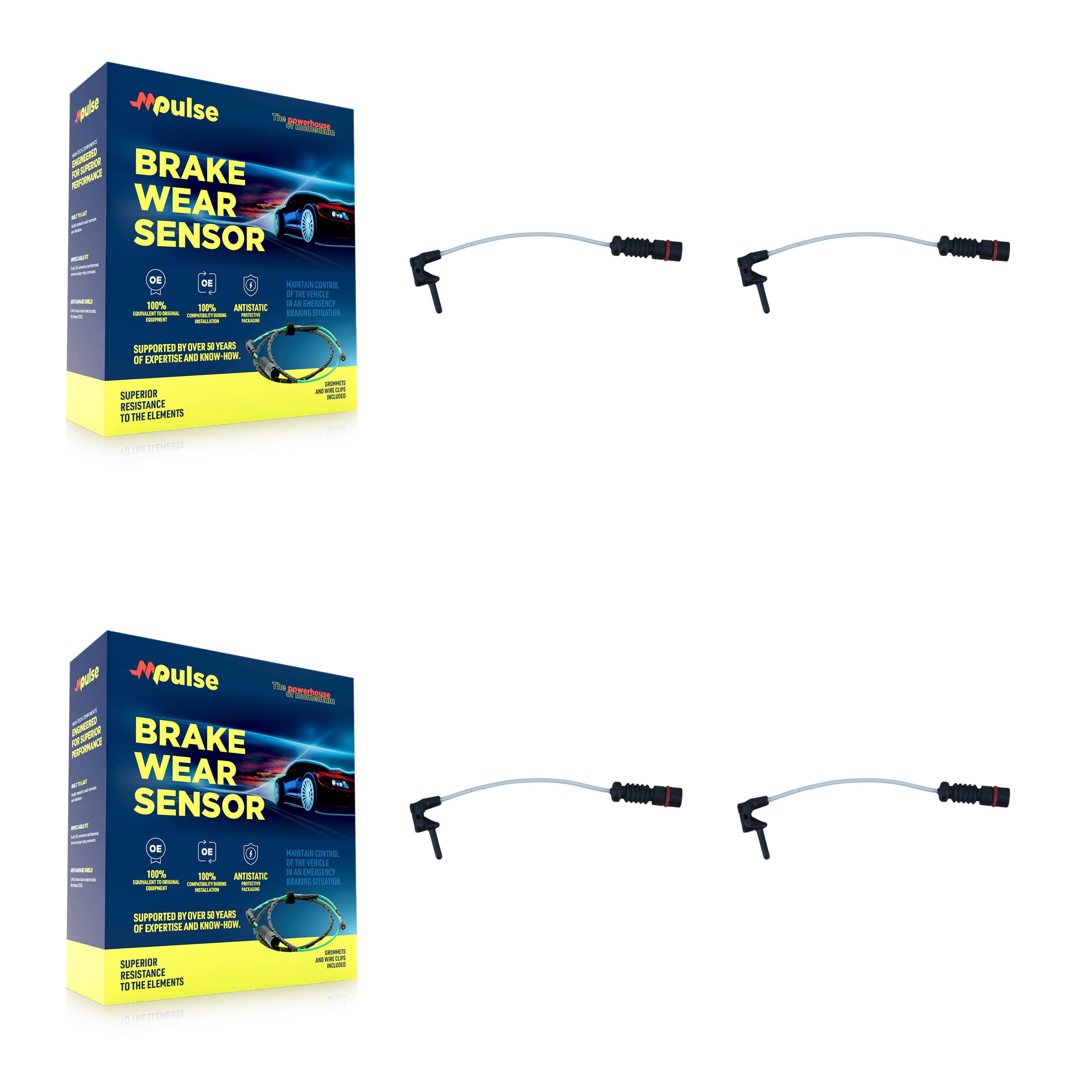 Mpulse - KSE-100234 - Front and Rear Disc Brake Pad Wear Sensor Kits