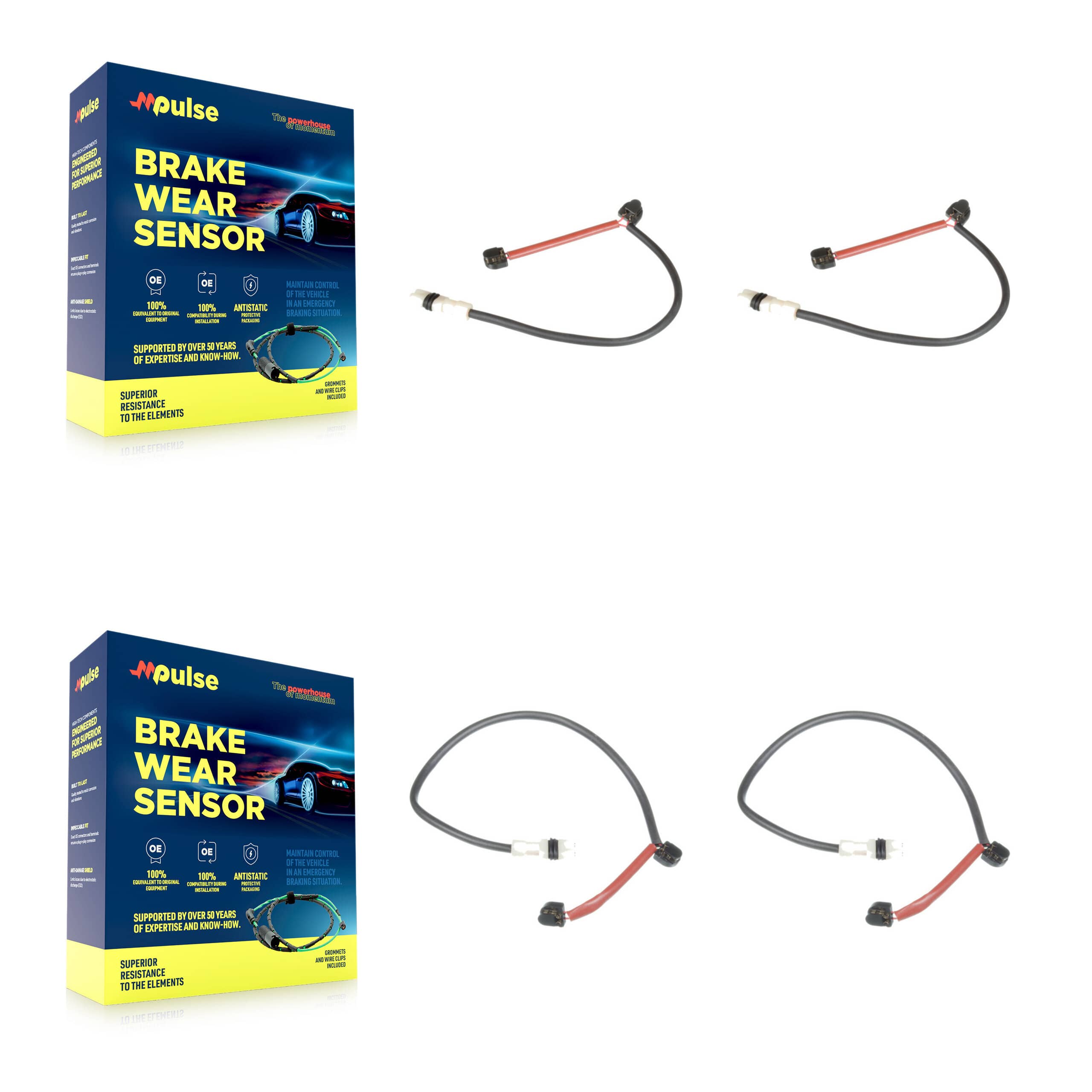 Mpulse - KSE-100413 - Front and Rear Disc Brake Pad Wear Sensor Kits
