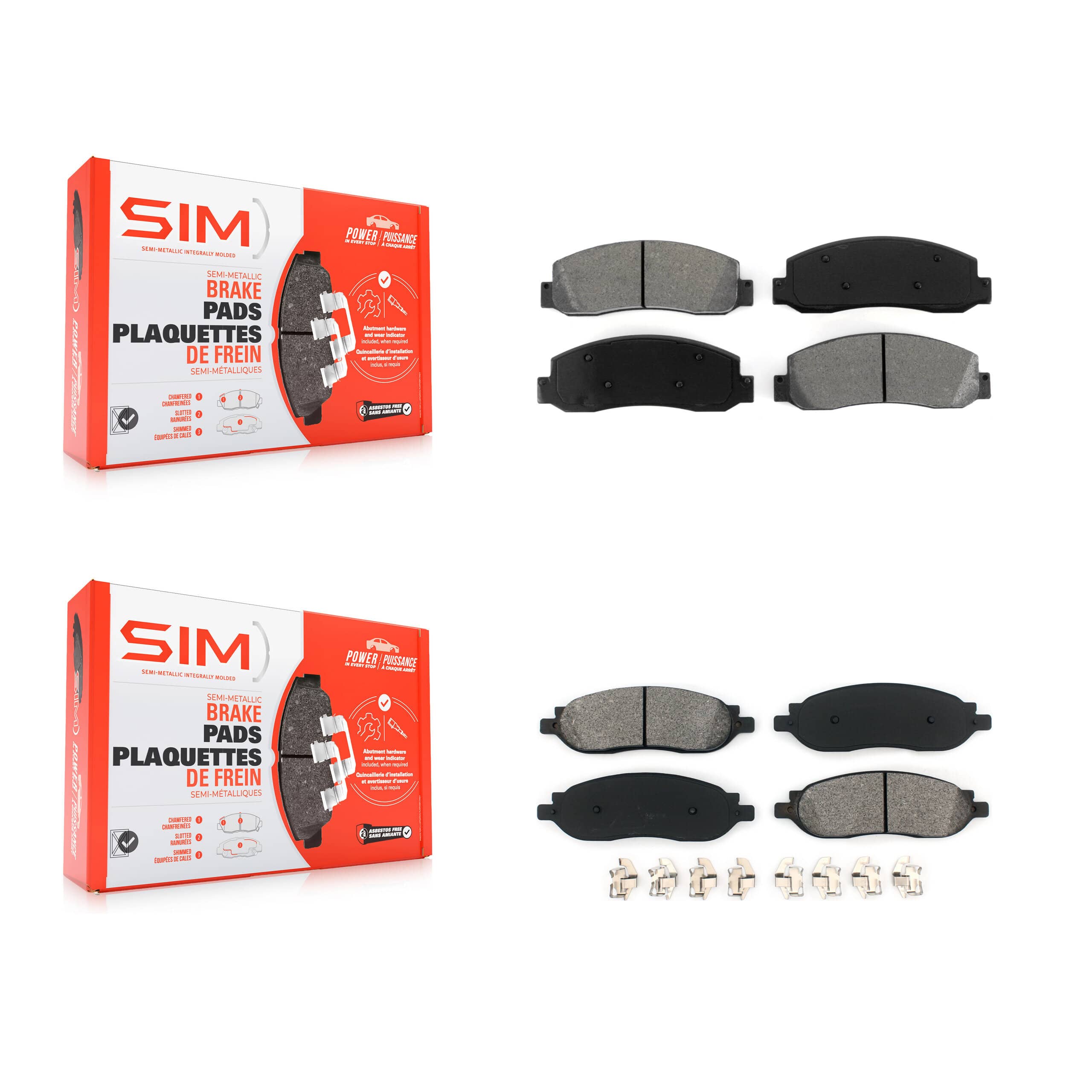 SIM - KSM-100037 - Front and Rear Disc Brake Pad Kits