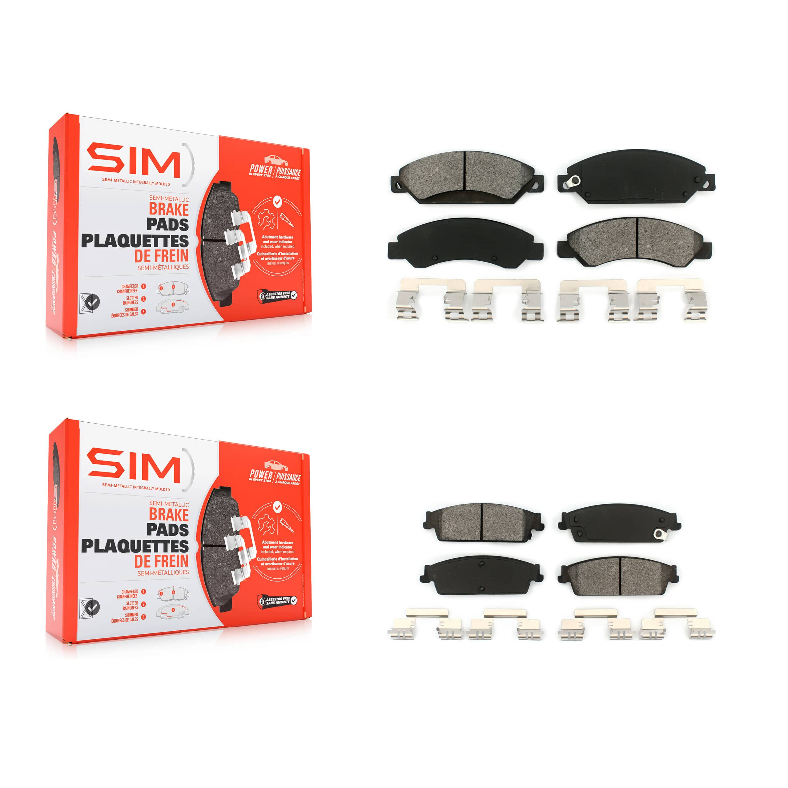 SIM - KSM-100052 - Front and Rear Disc Brake Pad Kits