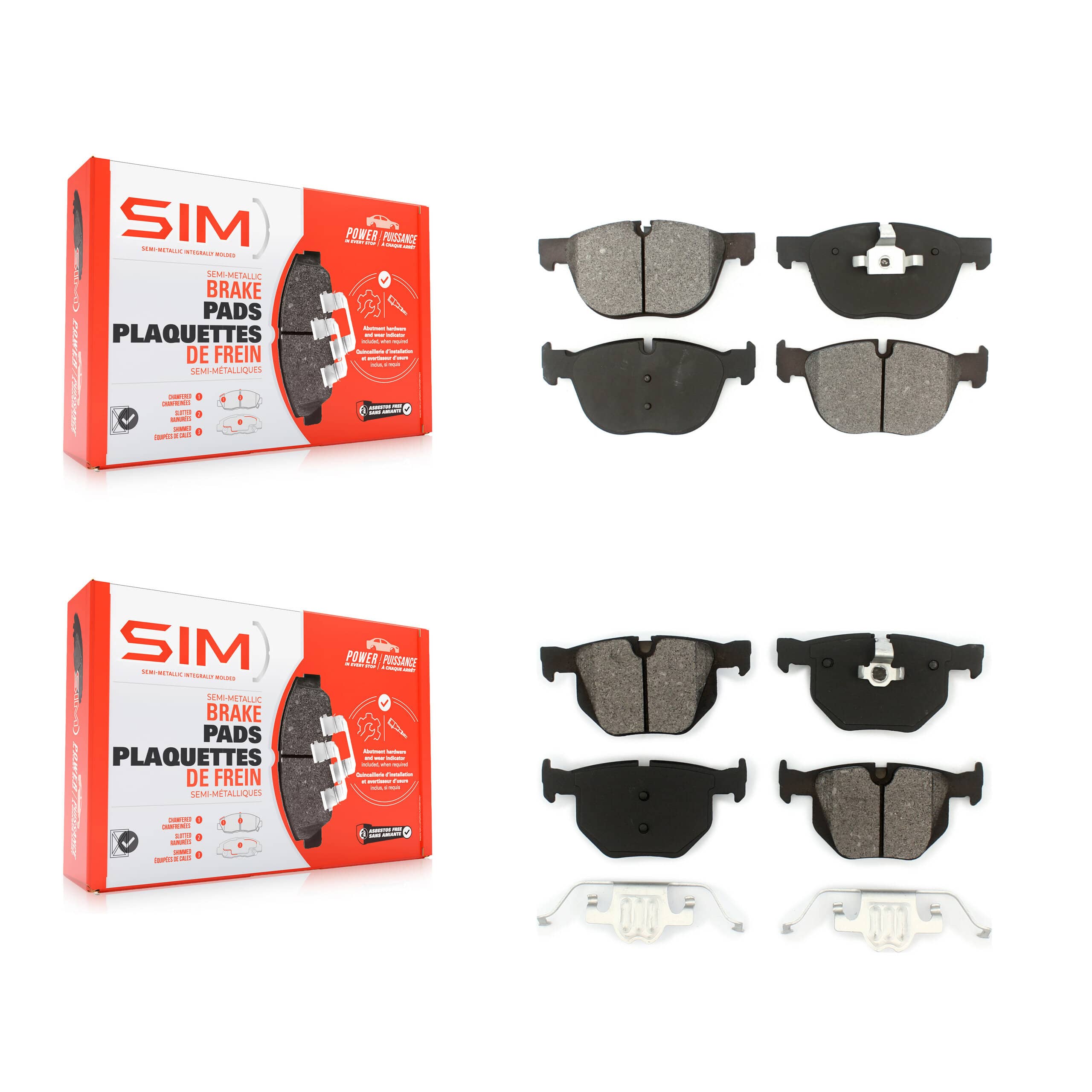 SIM - KSM-100103 - Front and Rear Disc Brake Pad Kits
