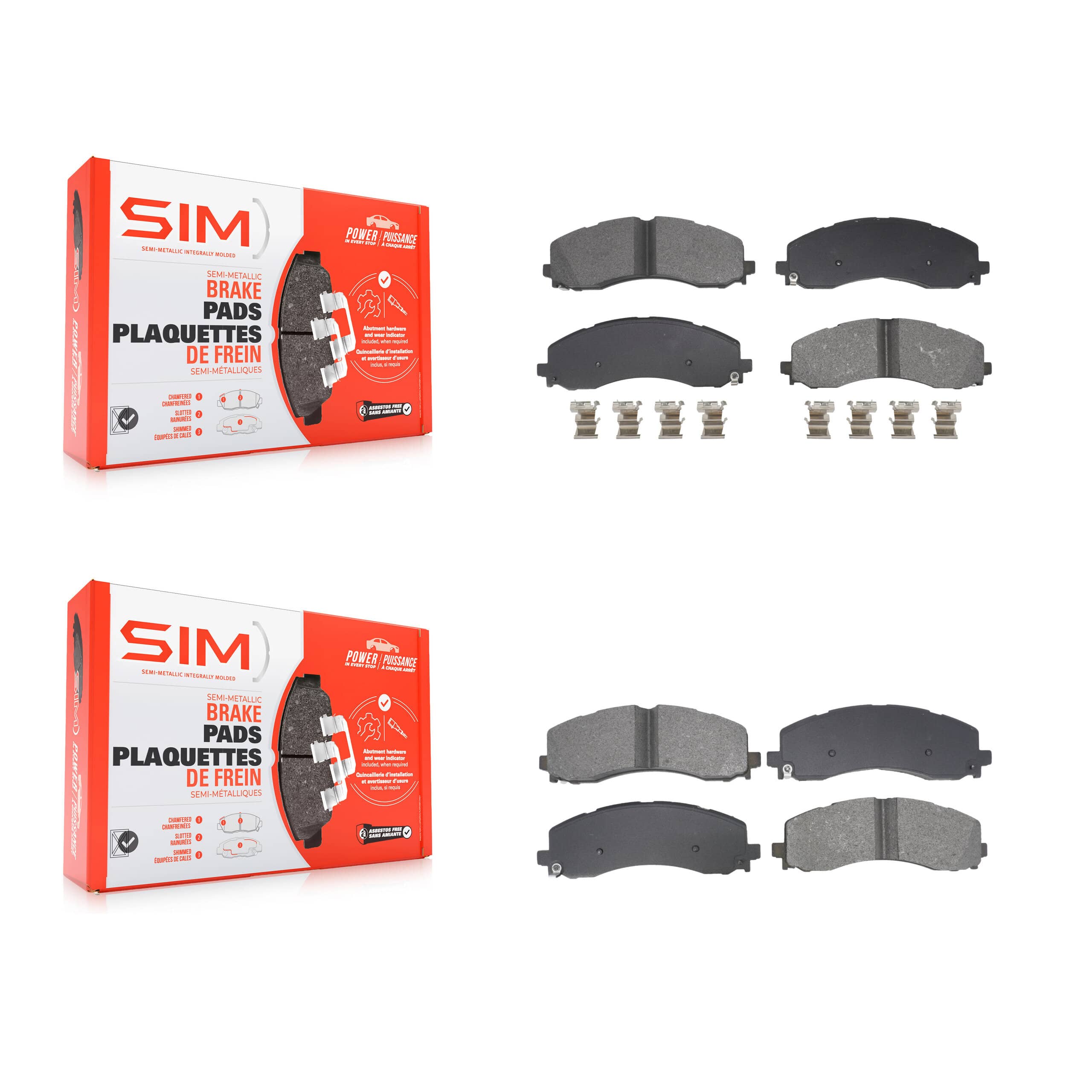 SIM - KSM-100654 - Front and Rear Disc Brake Pad Kits