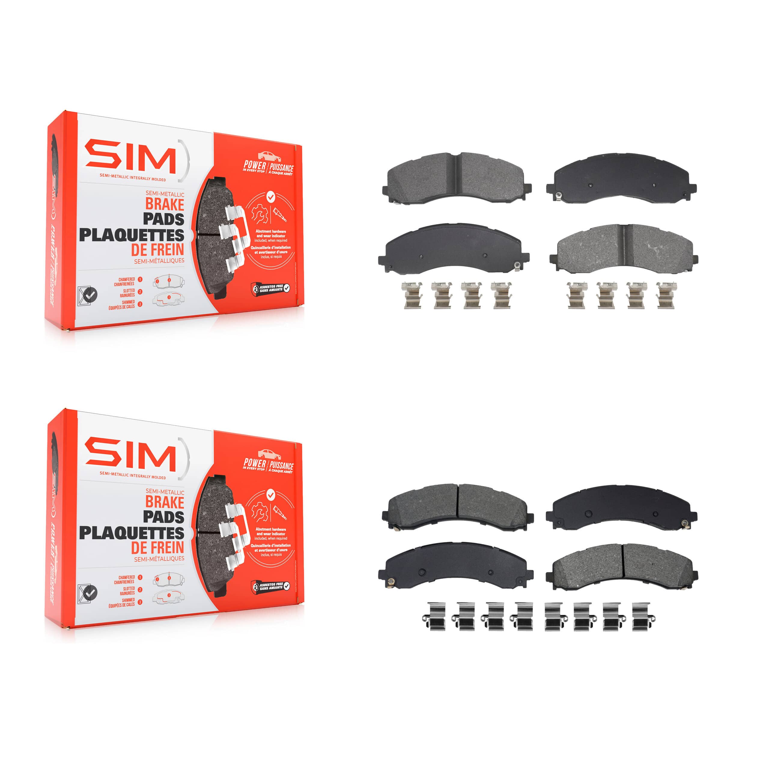 SIM - KSM-100685 - Front and Rear Disc Brake Pad Kits