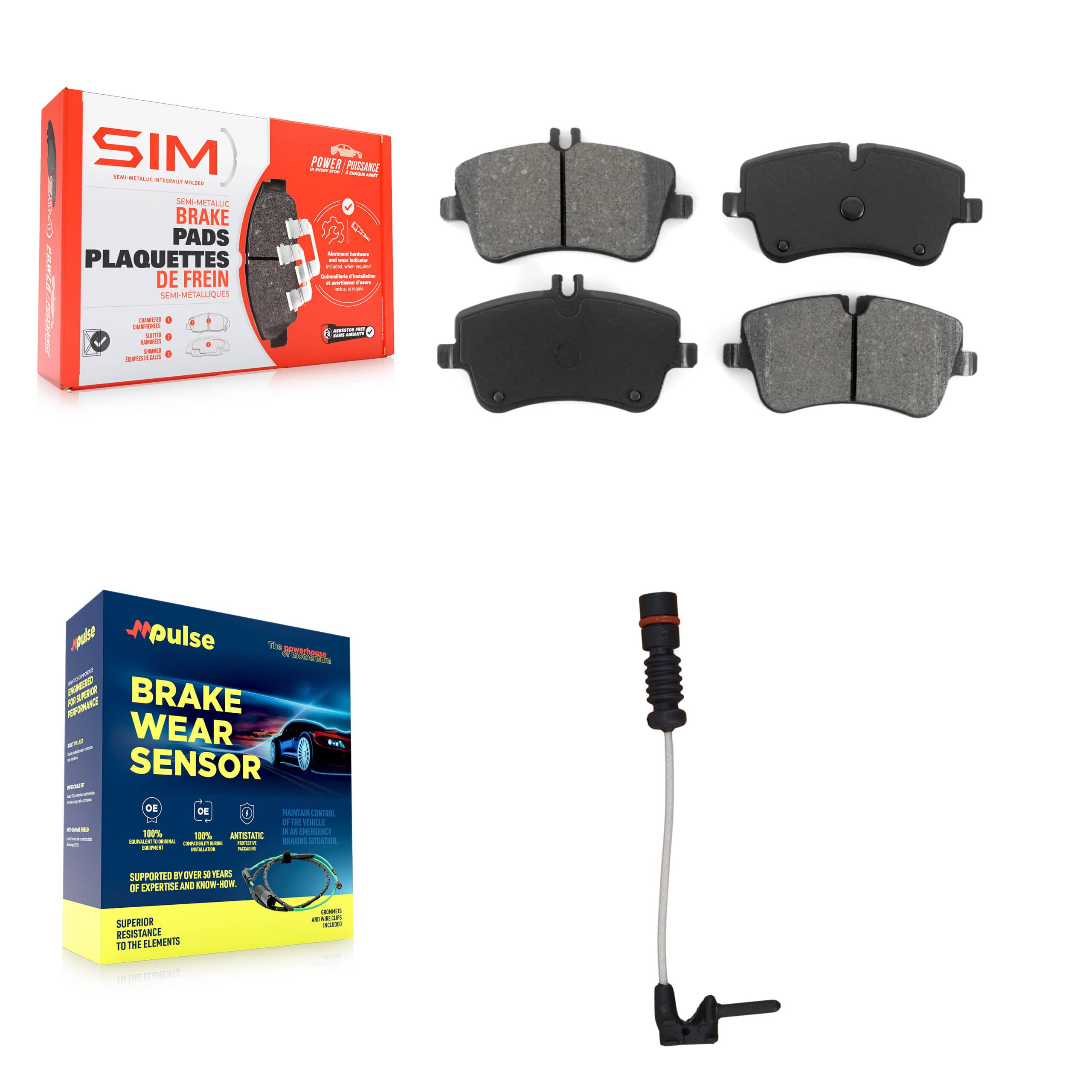 SIM - KSW-100366 - Front Disc Brake Pad Kits