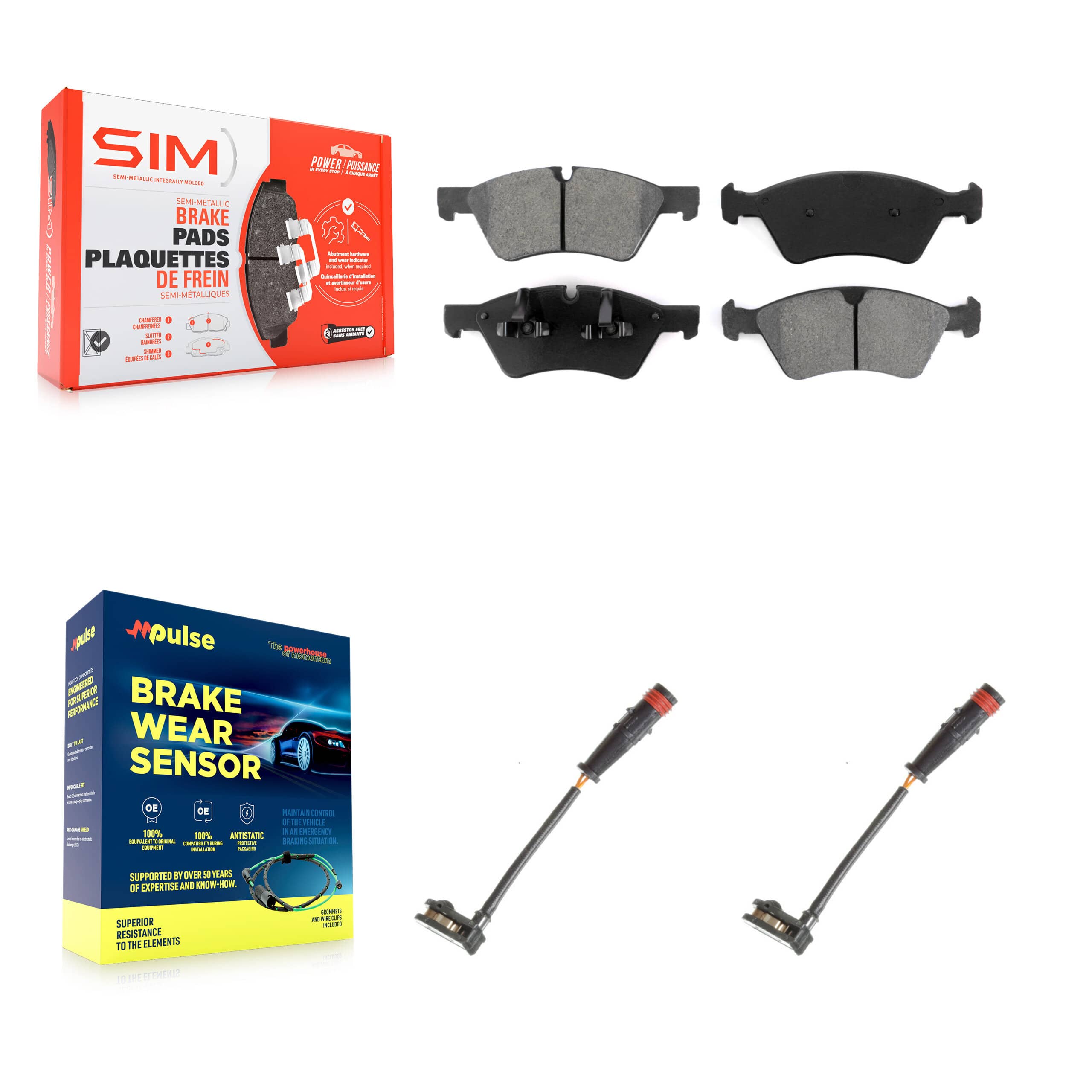 SIM - KSW-100435 - Front Disc Brake Pad Kits