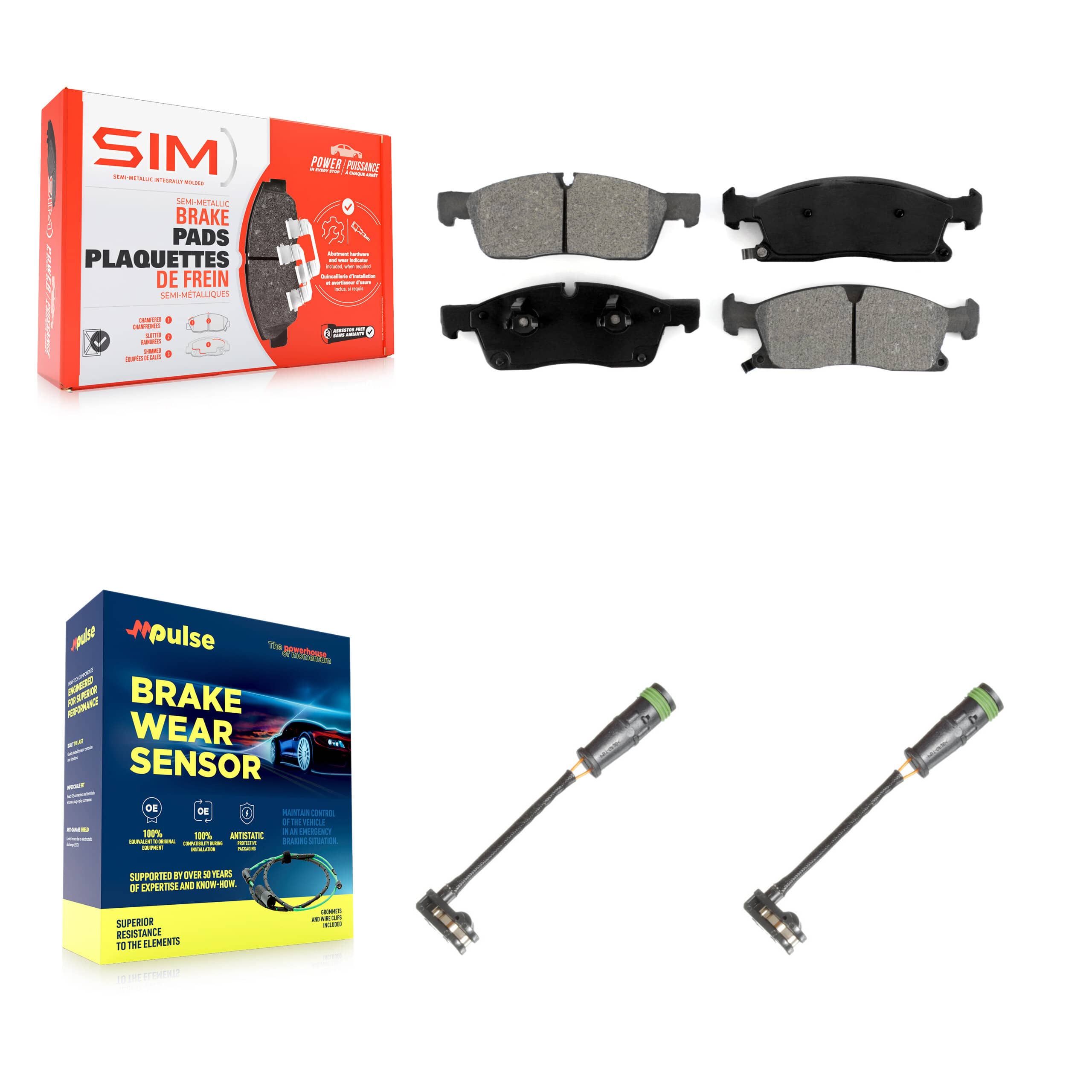 SIM - KSW-100470 - Front Disc Brake Pad Kits