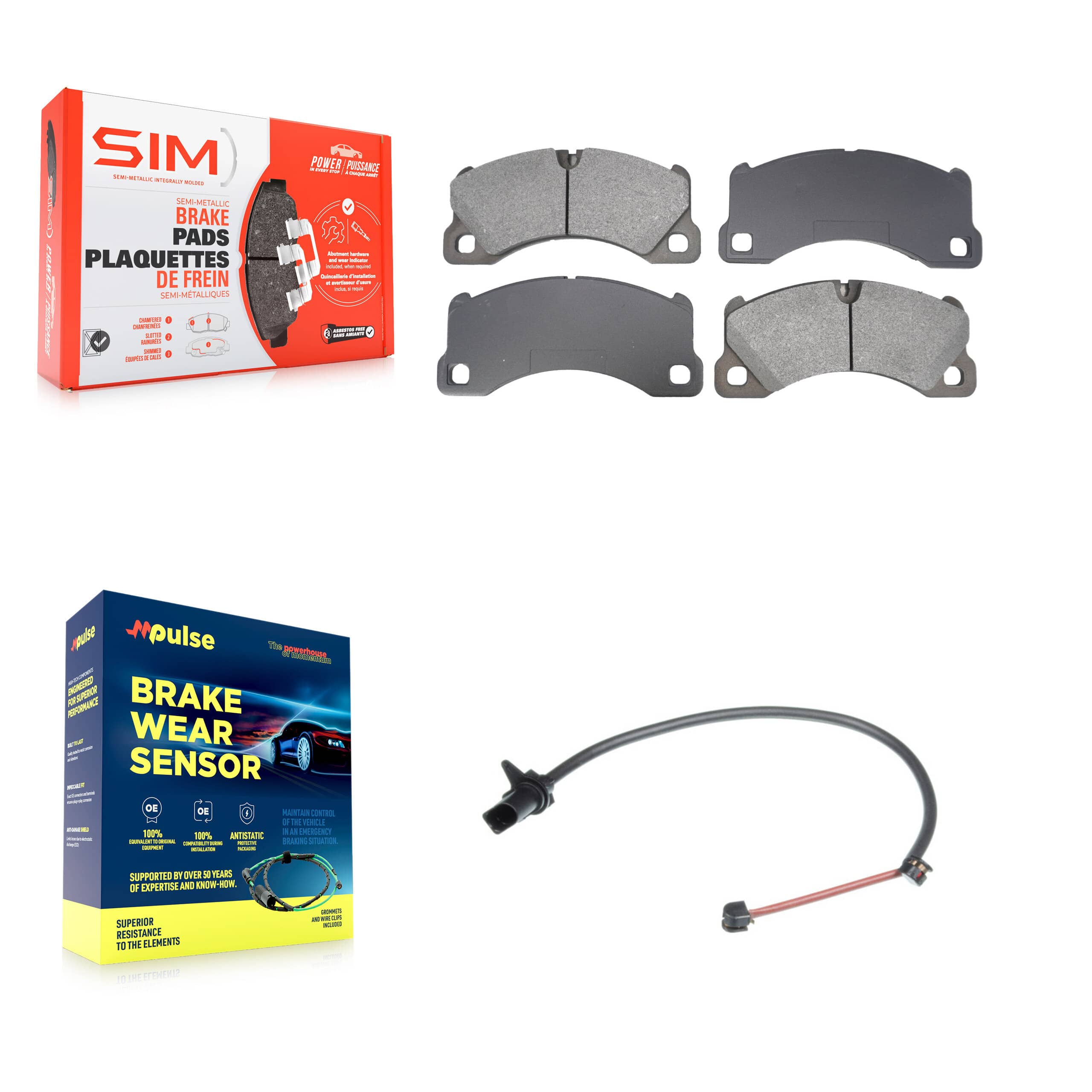 SIM - KSW-100782 - Front Disc Brake Pad Kits