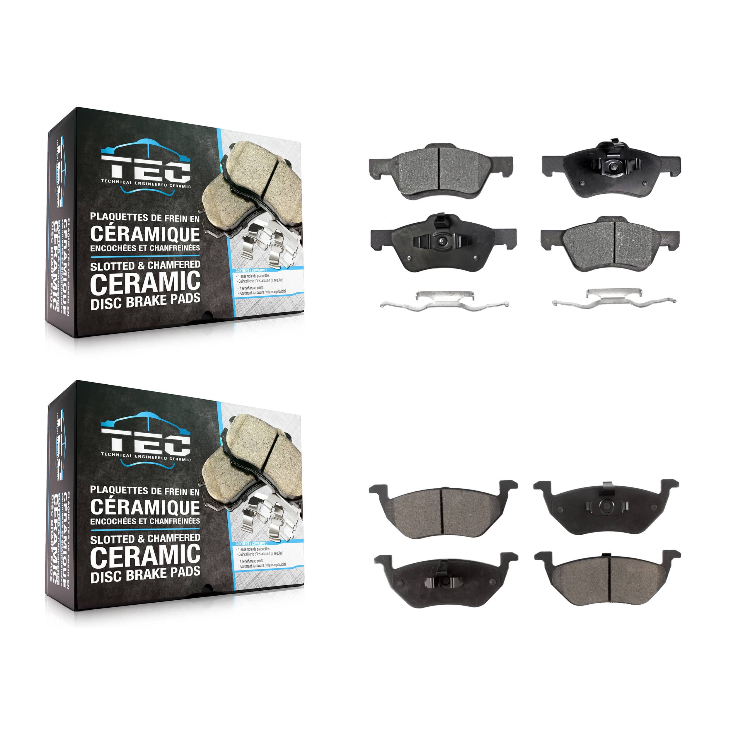 TEC - KTC-100033 - Front and Rear Disc Brake Pad Kits