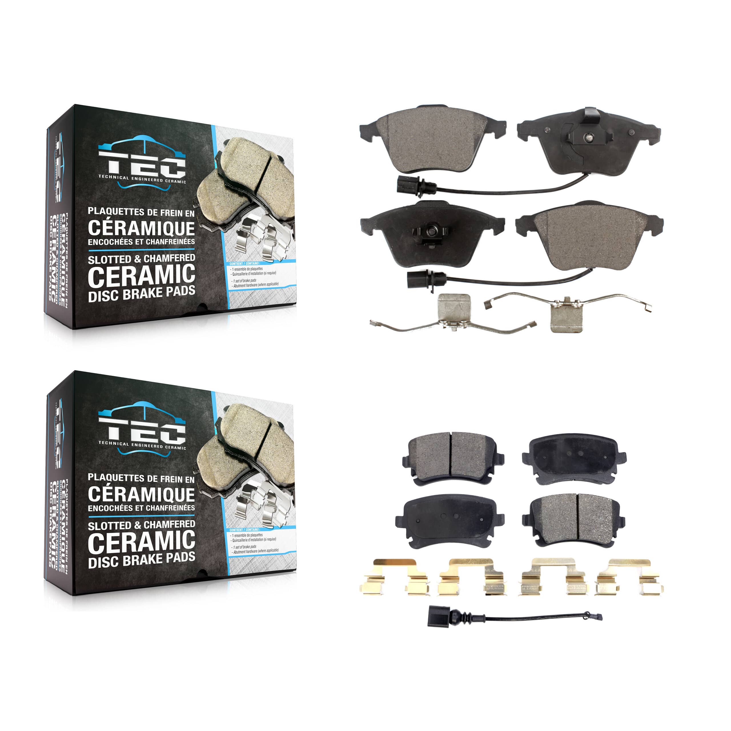 TEC - KTC-100069 - Front and Rear Disc Brake Pad Kits