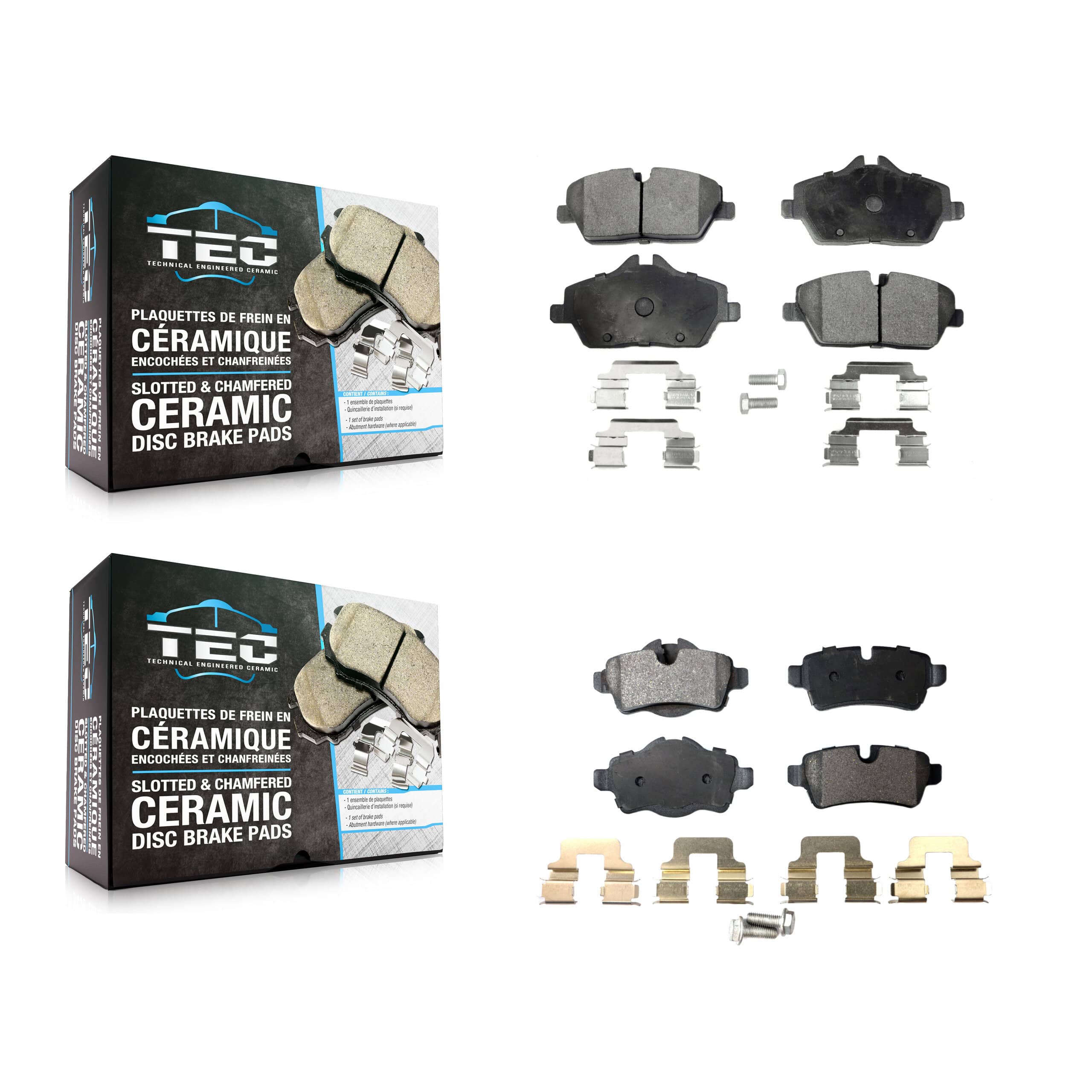 TEC - KTC-100135 - Front and Rear Disc Brake Pad Kits