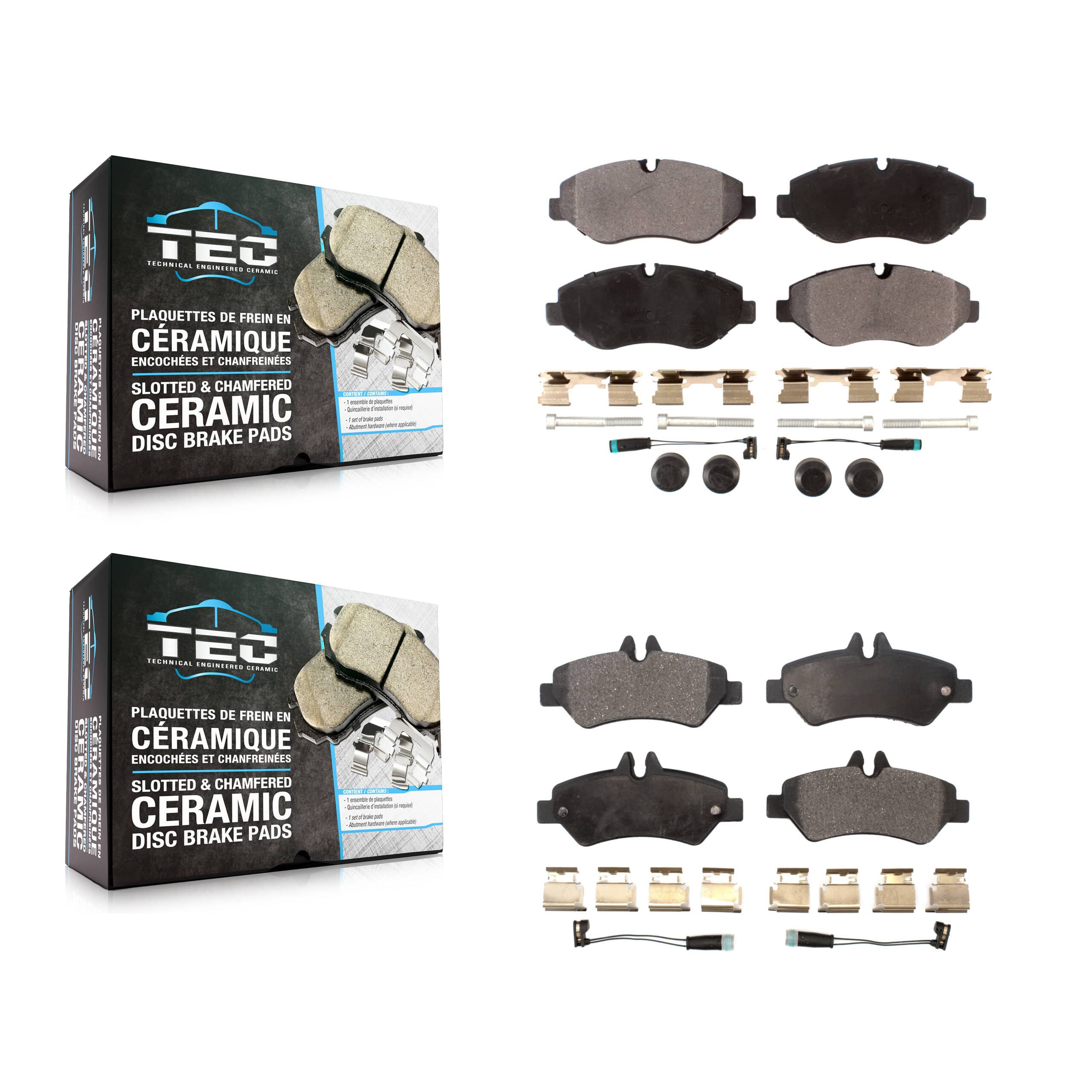 TEC - KTC-100137 - Front and Rear Disc Brake Pad Kits