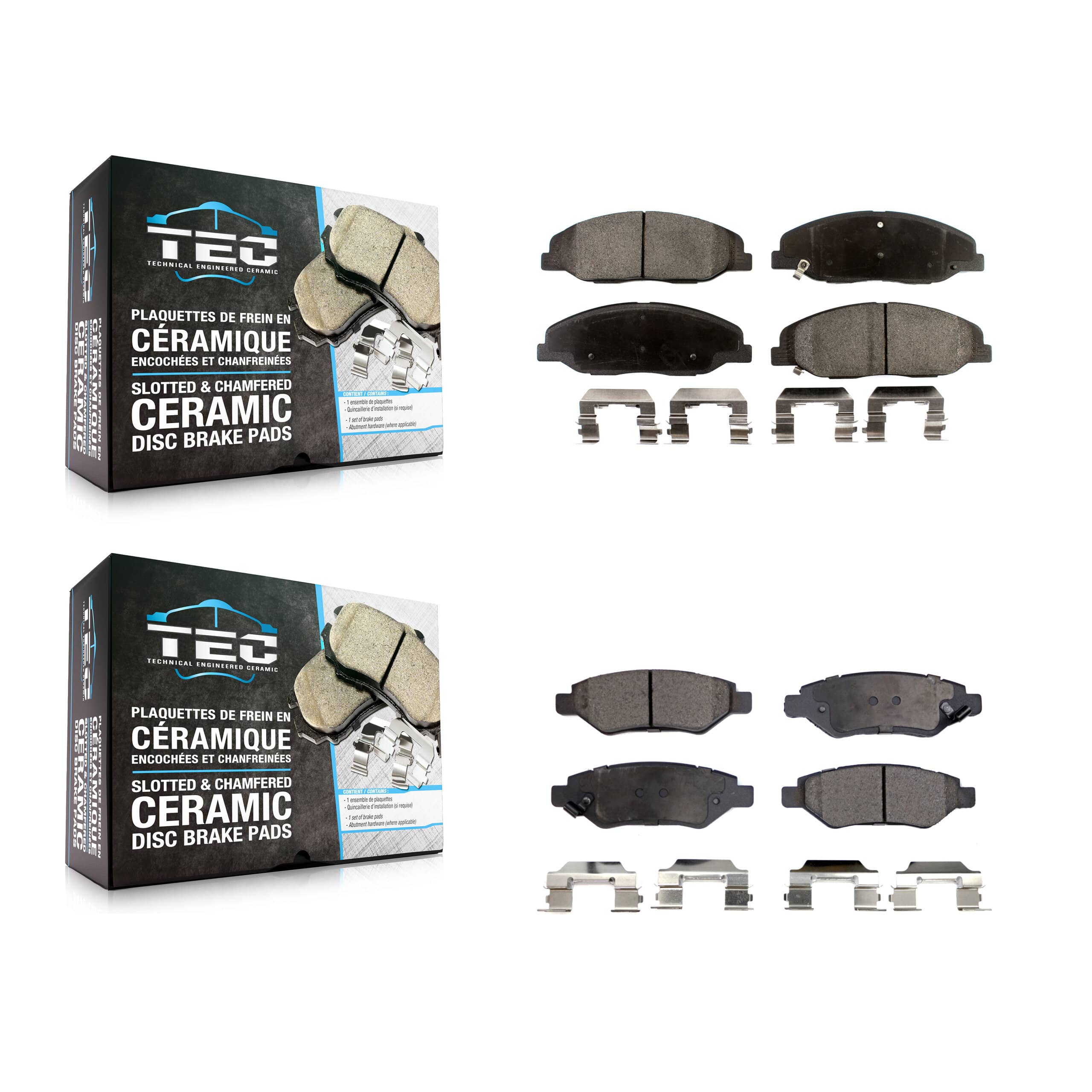 TEC - KTC-100148 - Front and Rear Disc Brake Pad Kits