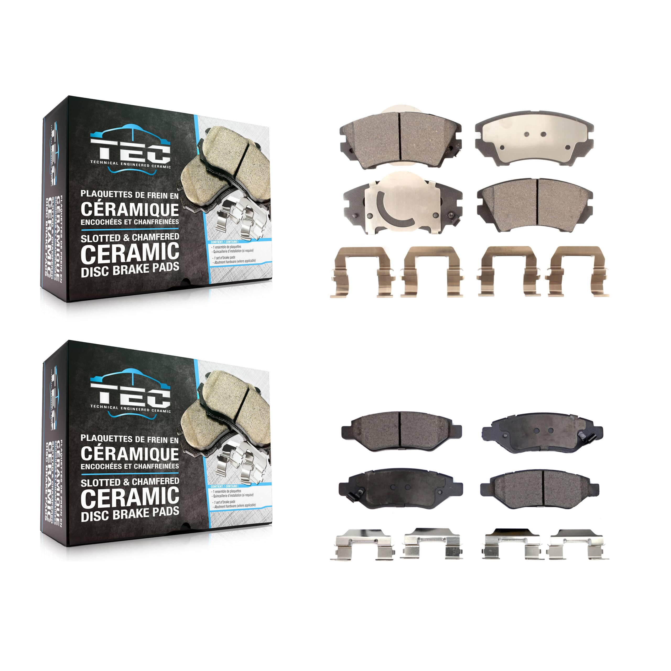 TEC - KTC-100180 - Front and Rear Disc Brake Pad Kits
