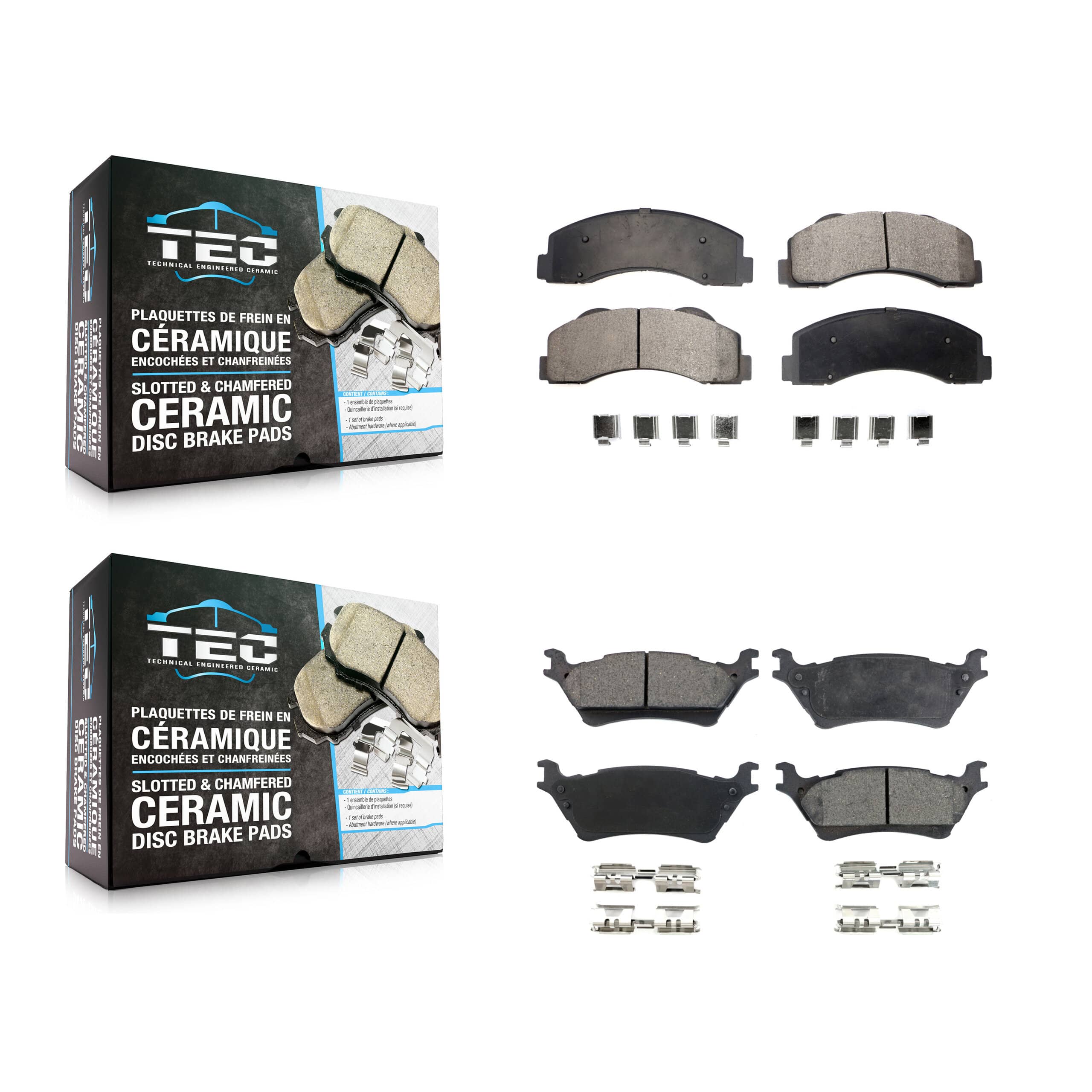 TEC - KTC-100198 - Front and Rear Disc Brake Pad Kits