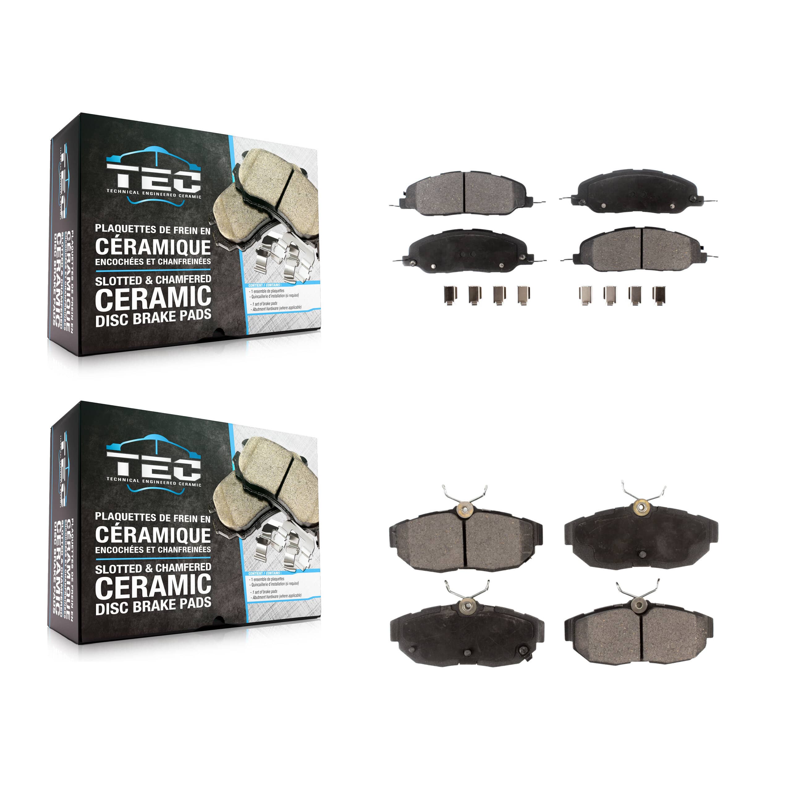 TEC - KTC-100216 - Front and Rear Disc Brake Pad Kits