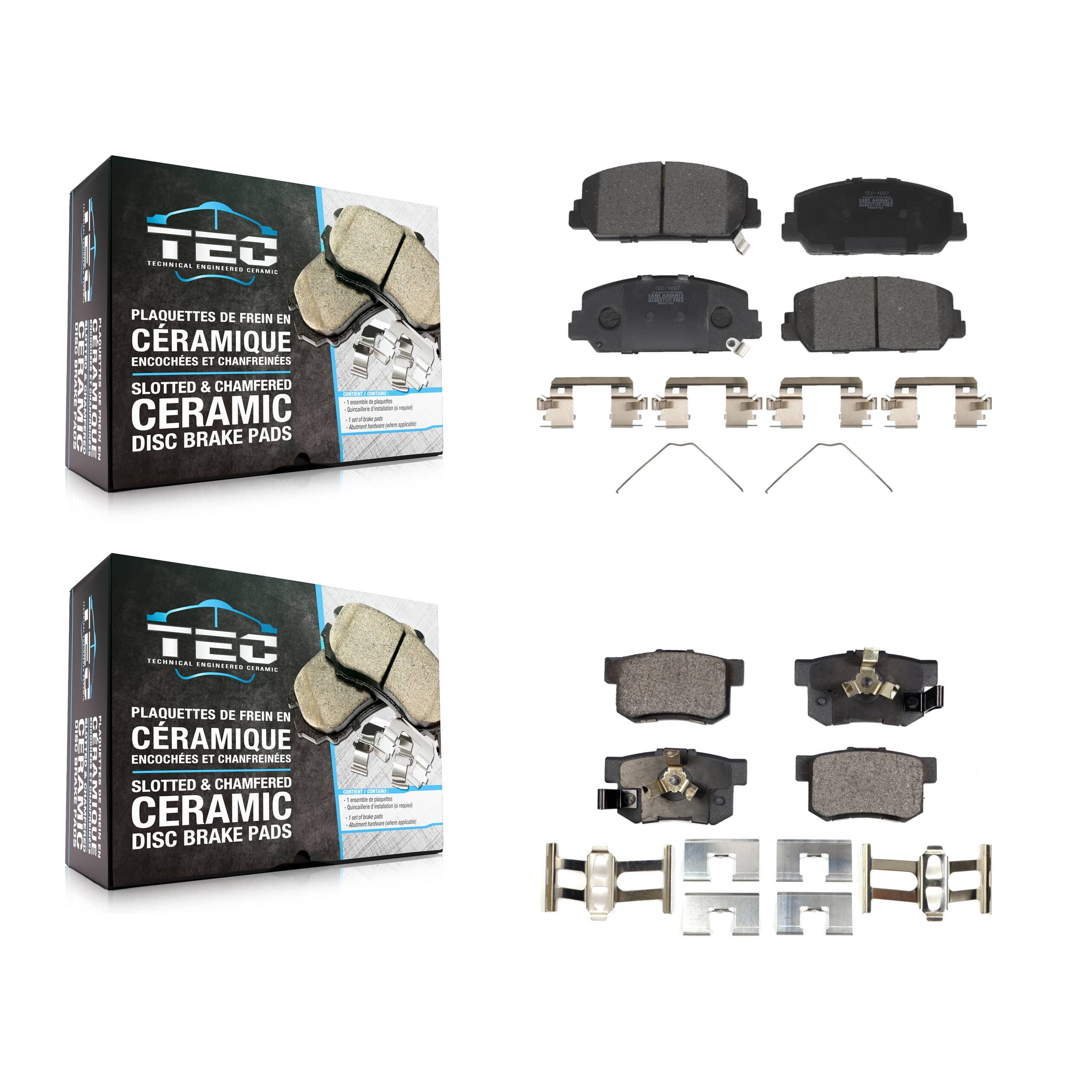 TEC - KTC-100283 - Front and Rear Disc Brake Pad Kits