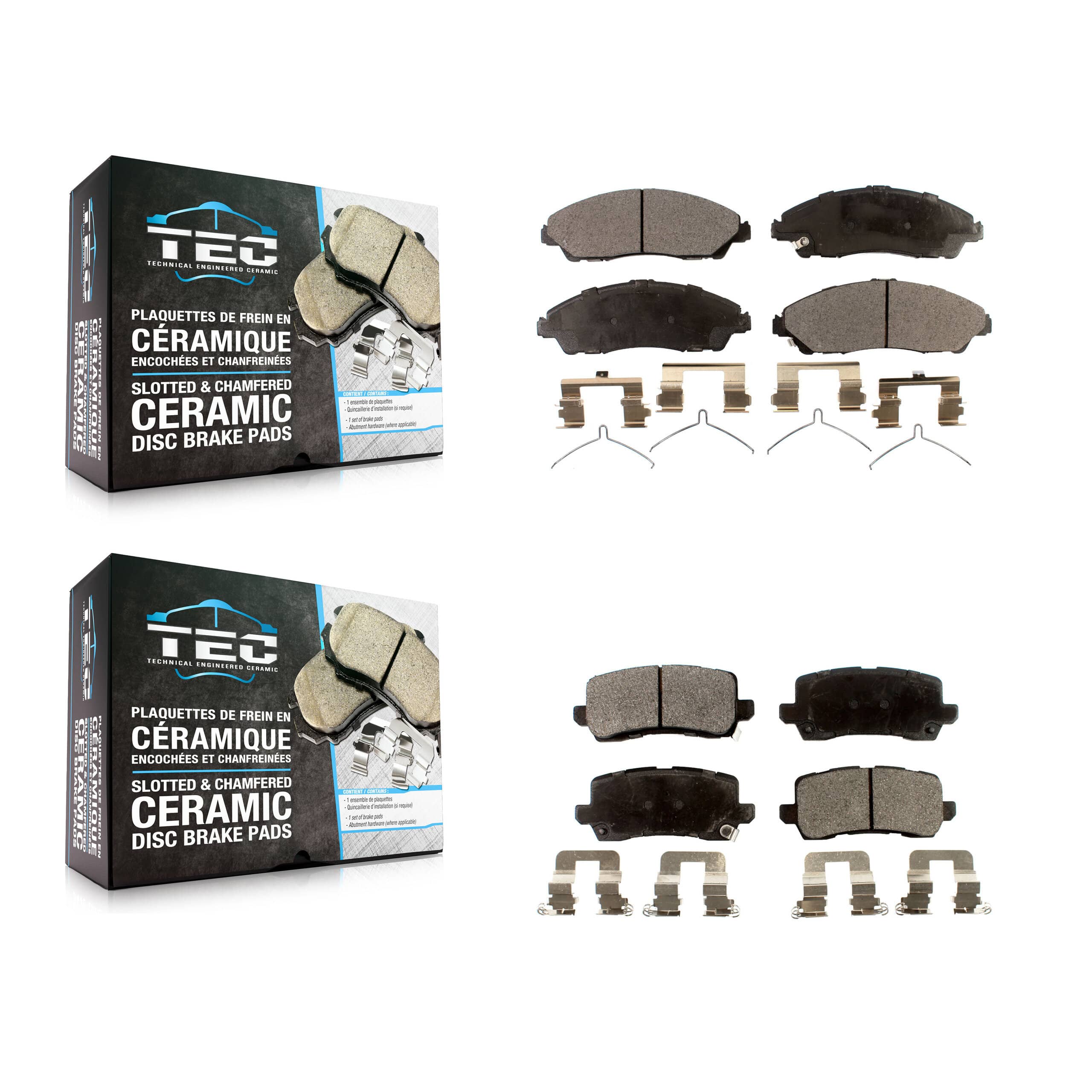 TEC - KTC-100290 - Front and Rear Disc Brake Pad Kits