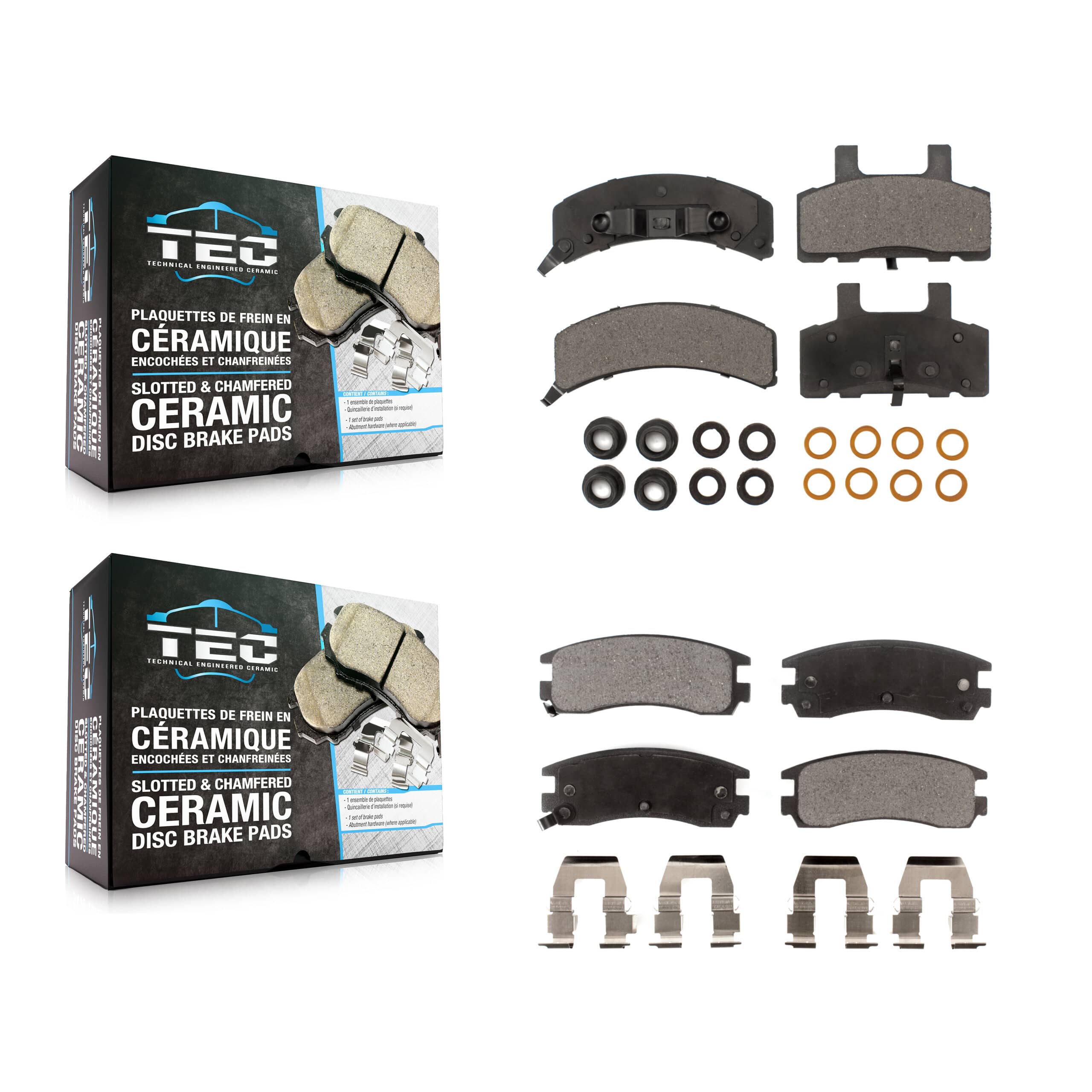 TEC - KTC-100322 - Front and Rear Disc Brake Pad Kits