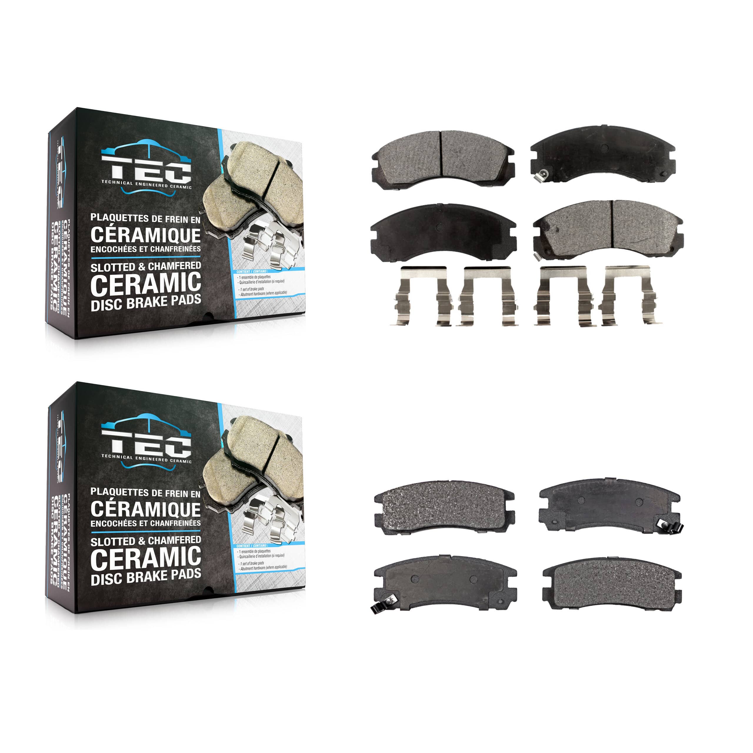 TEC - KTC-100339 - Front and Rear Disc Brake Pad Kits