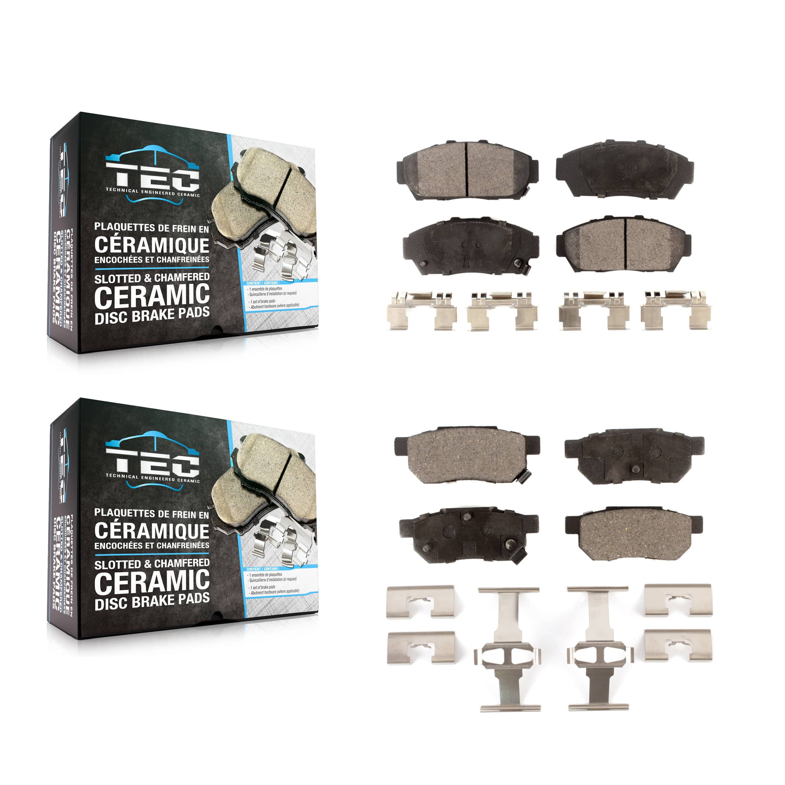 TEC - KTC-100346 - Front and Rear Disc Brake Pad Kits