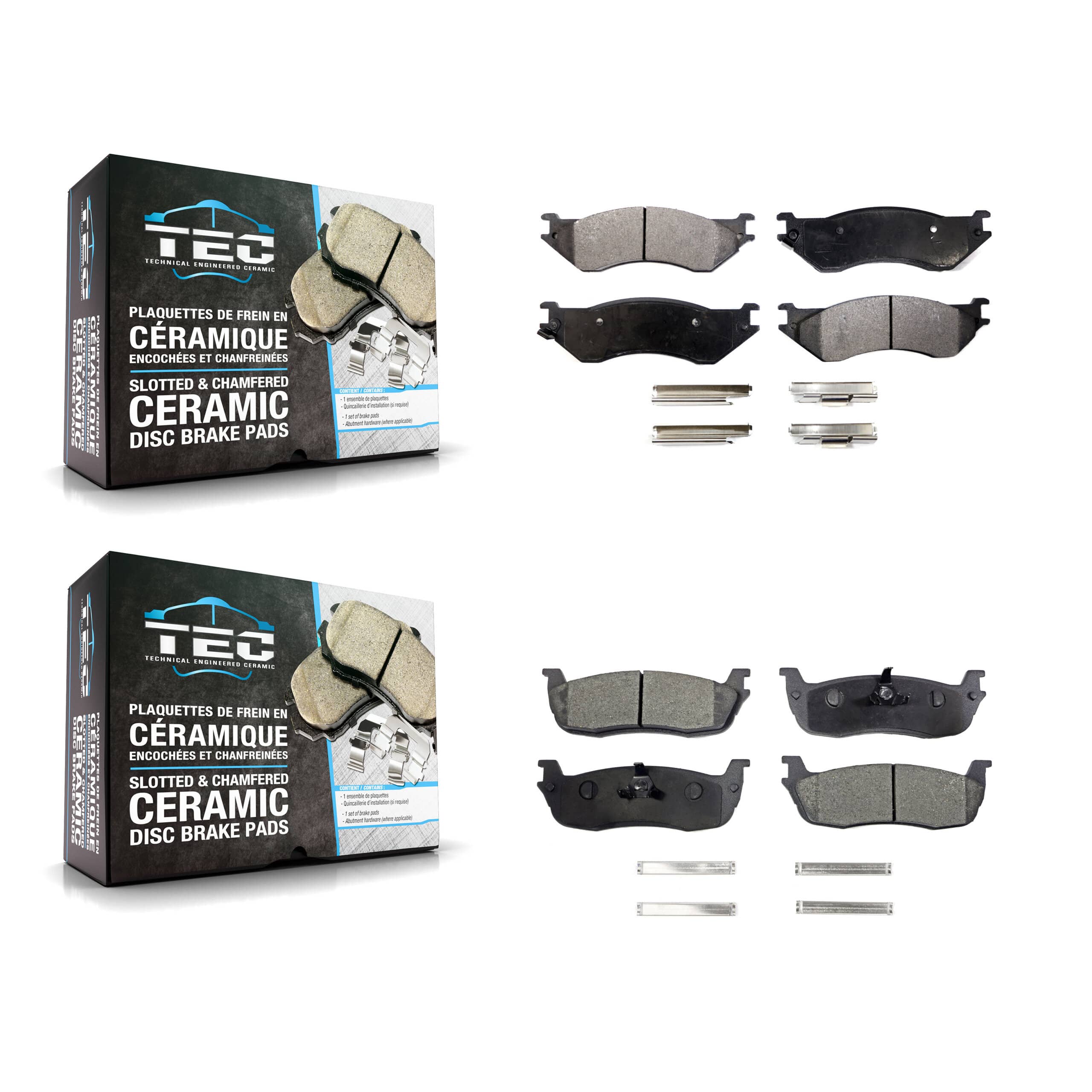 TEC - KTC-100368 - Front and Rear Disc Brake Pad Kits
