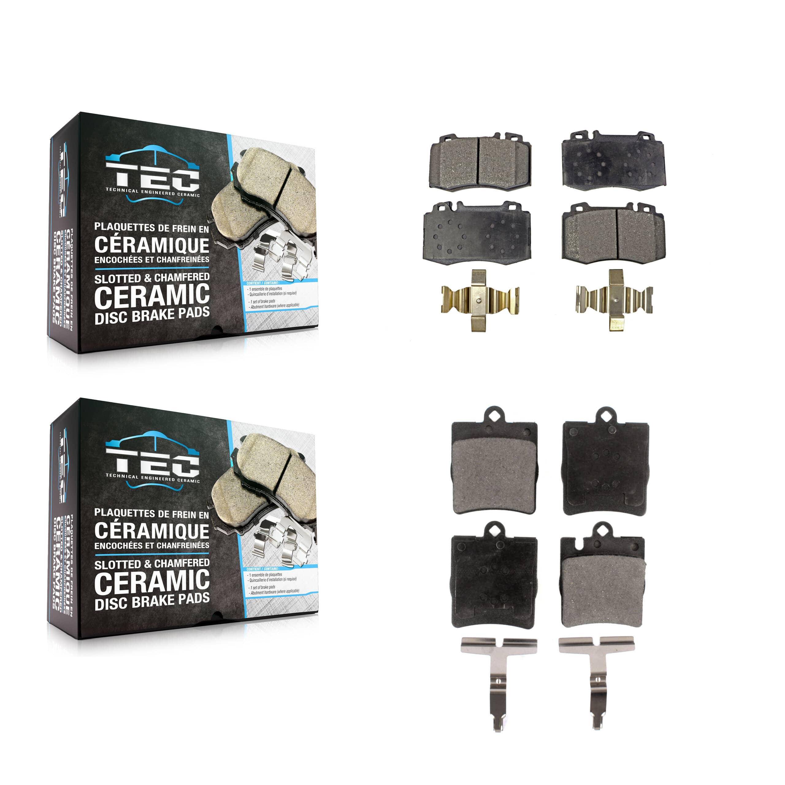 TEC - KTC-100428 - Front and Rear Disc Brake Pad Kits