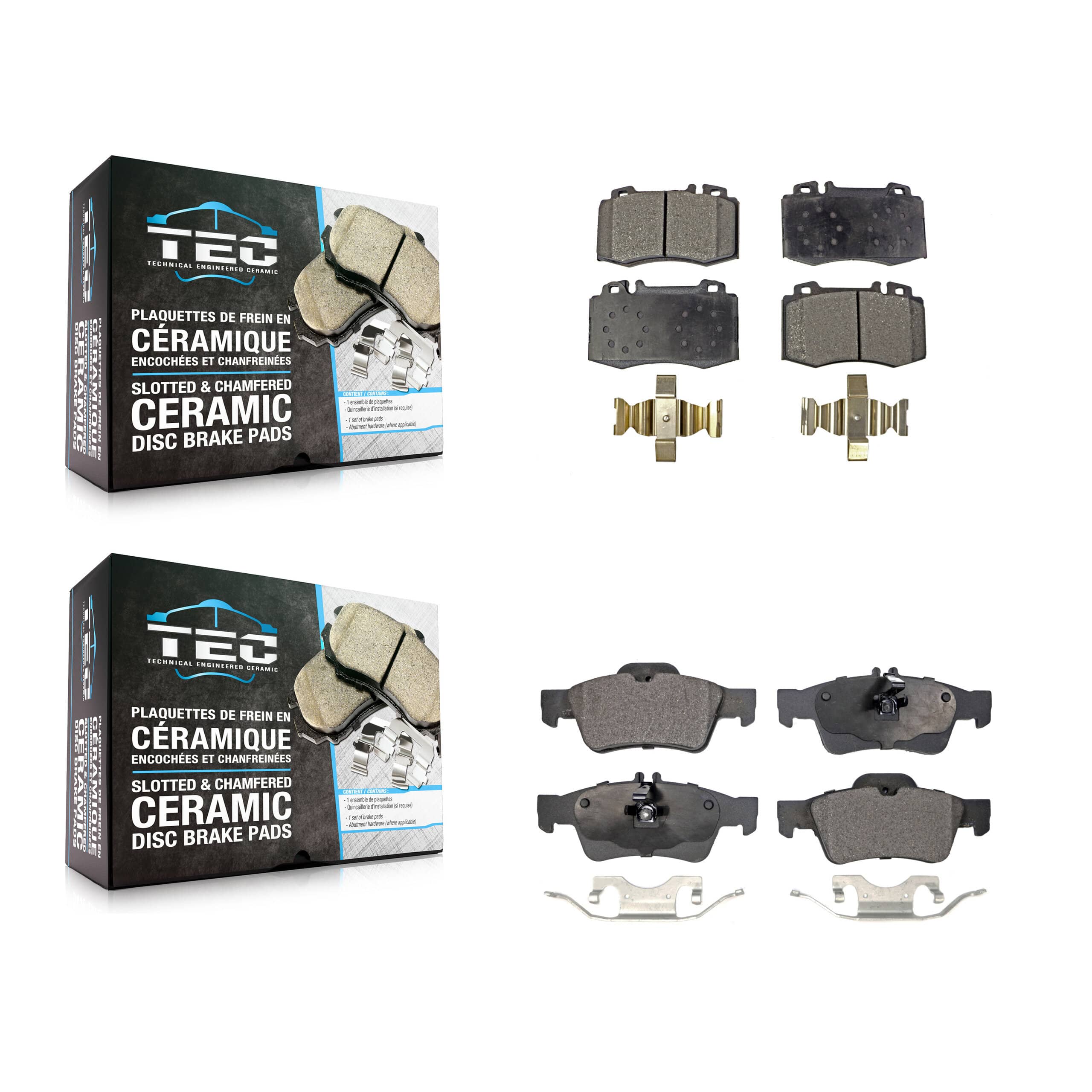 TEC - KTC-100429 - Front and Rear Disc Brake Pad Kits