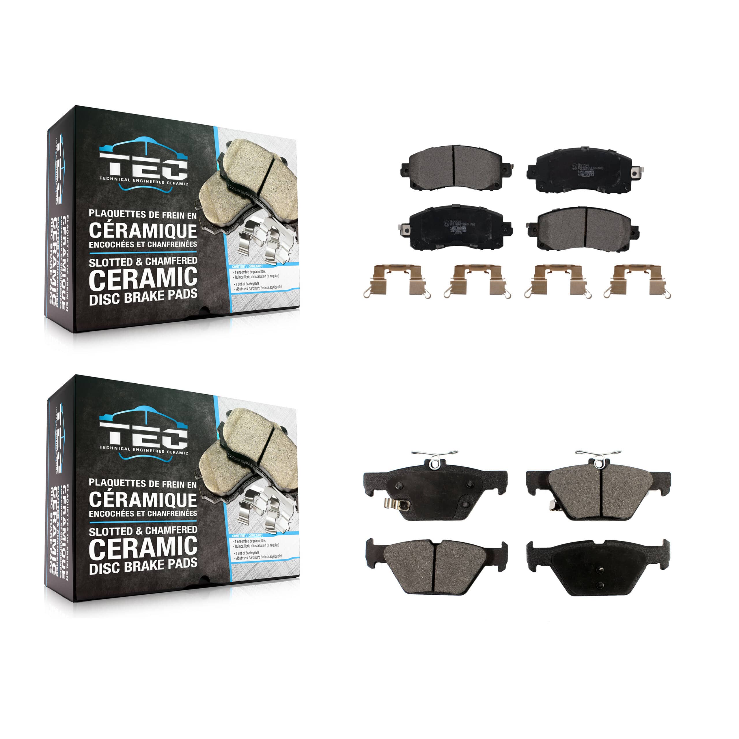 TEC - KTC-100547 - Front and Rear Disc Brake Pad Kits