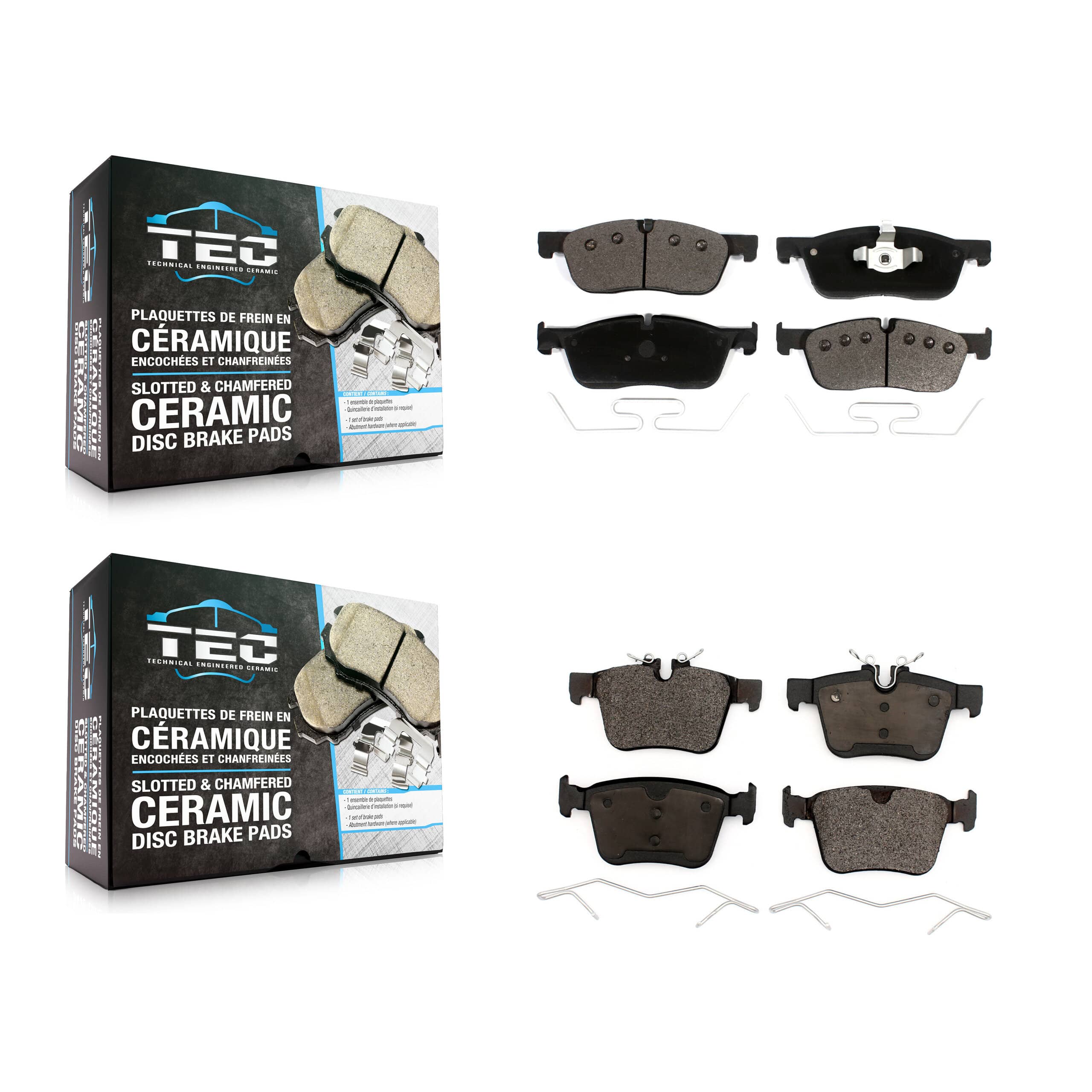 TEC - KTC-100555 - Front and Rear Disc Brake Pad Kits